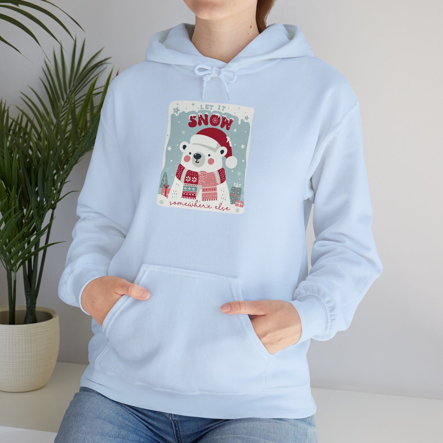 Christmas - Unisex Heavy Blend™ Hooded Sweatshirt - Let It Snow