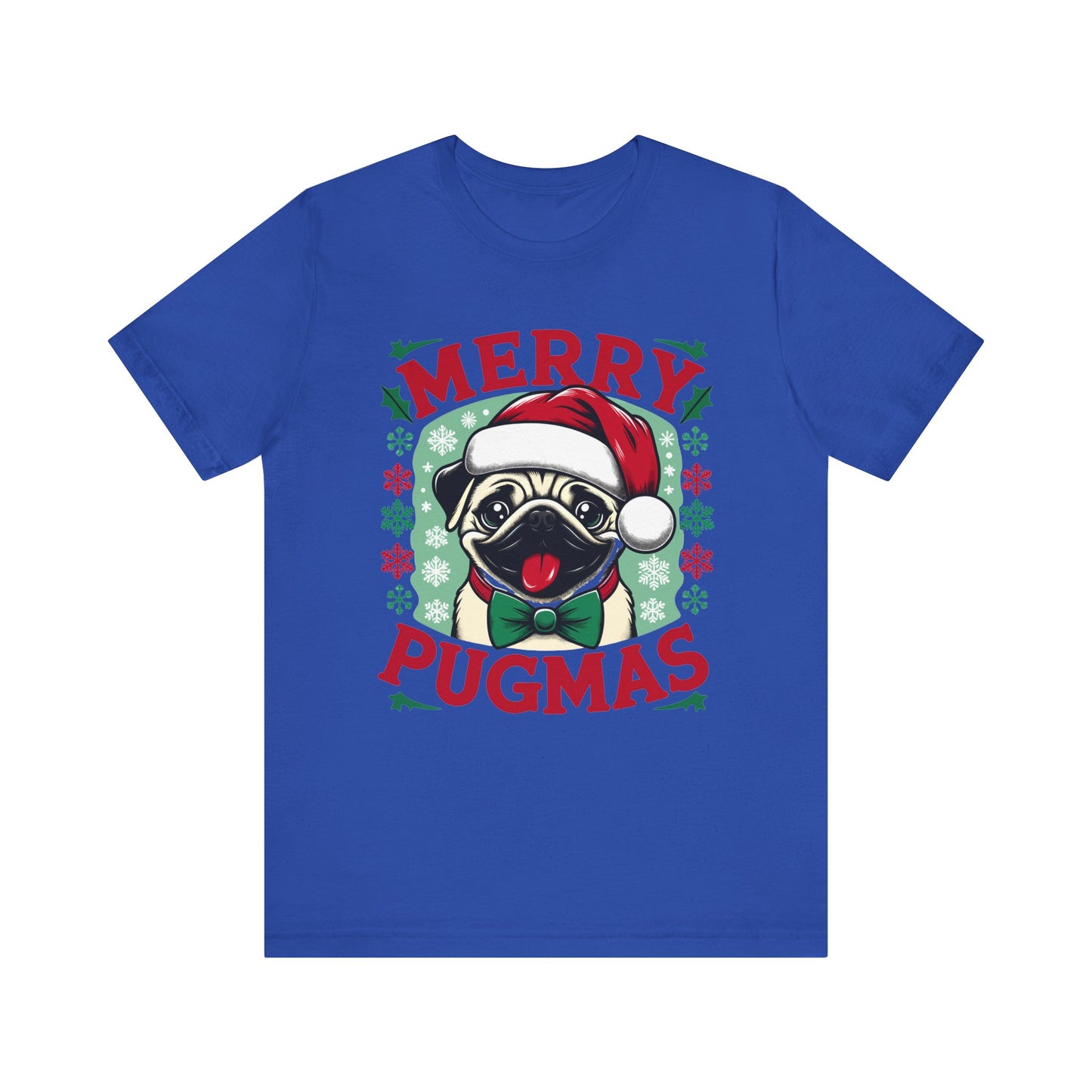 Christmas - Unisex Jersey Short Sleeve Tee - Merry Pugmas