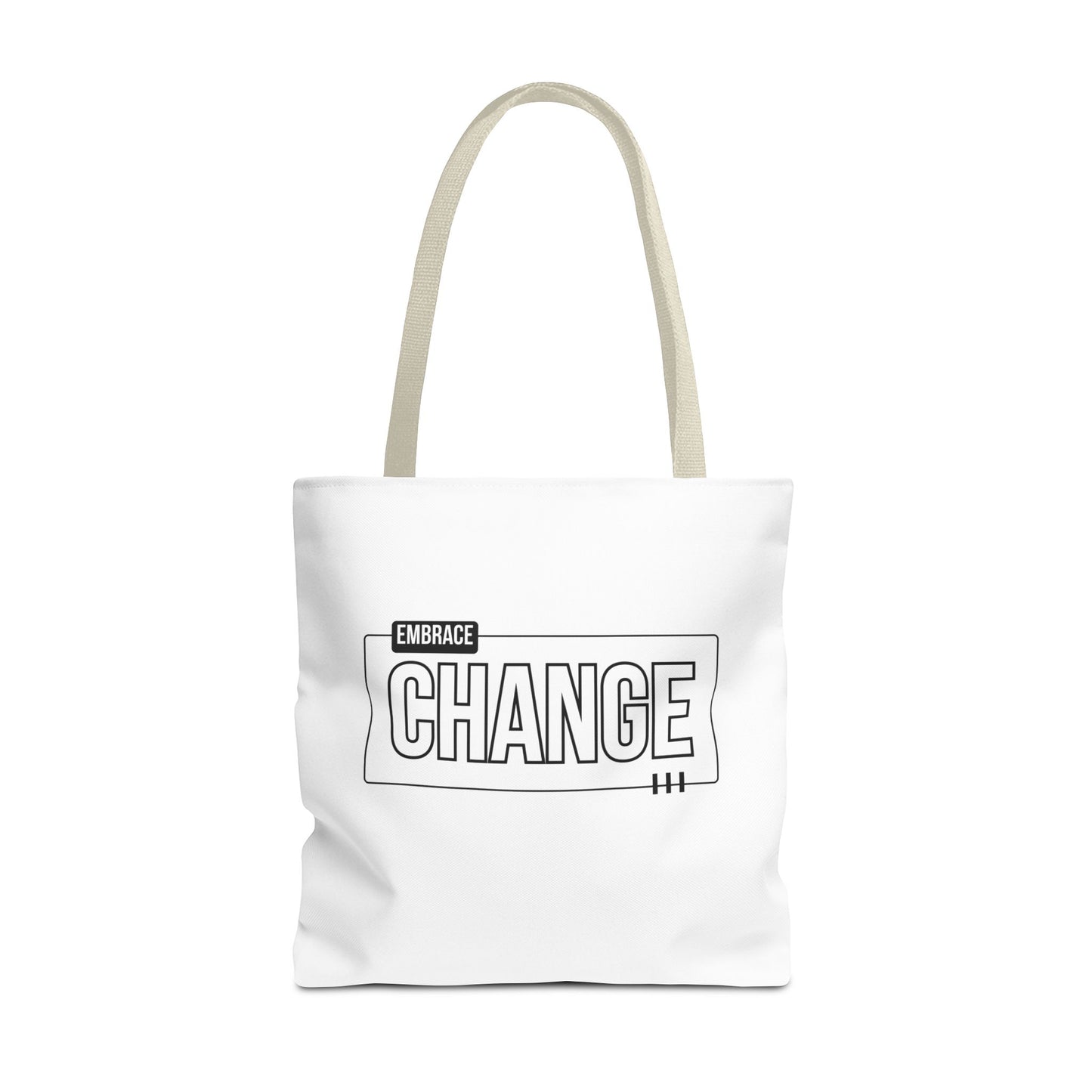 Tote Bag (AOP) - Embrace Change - White