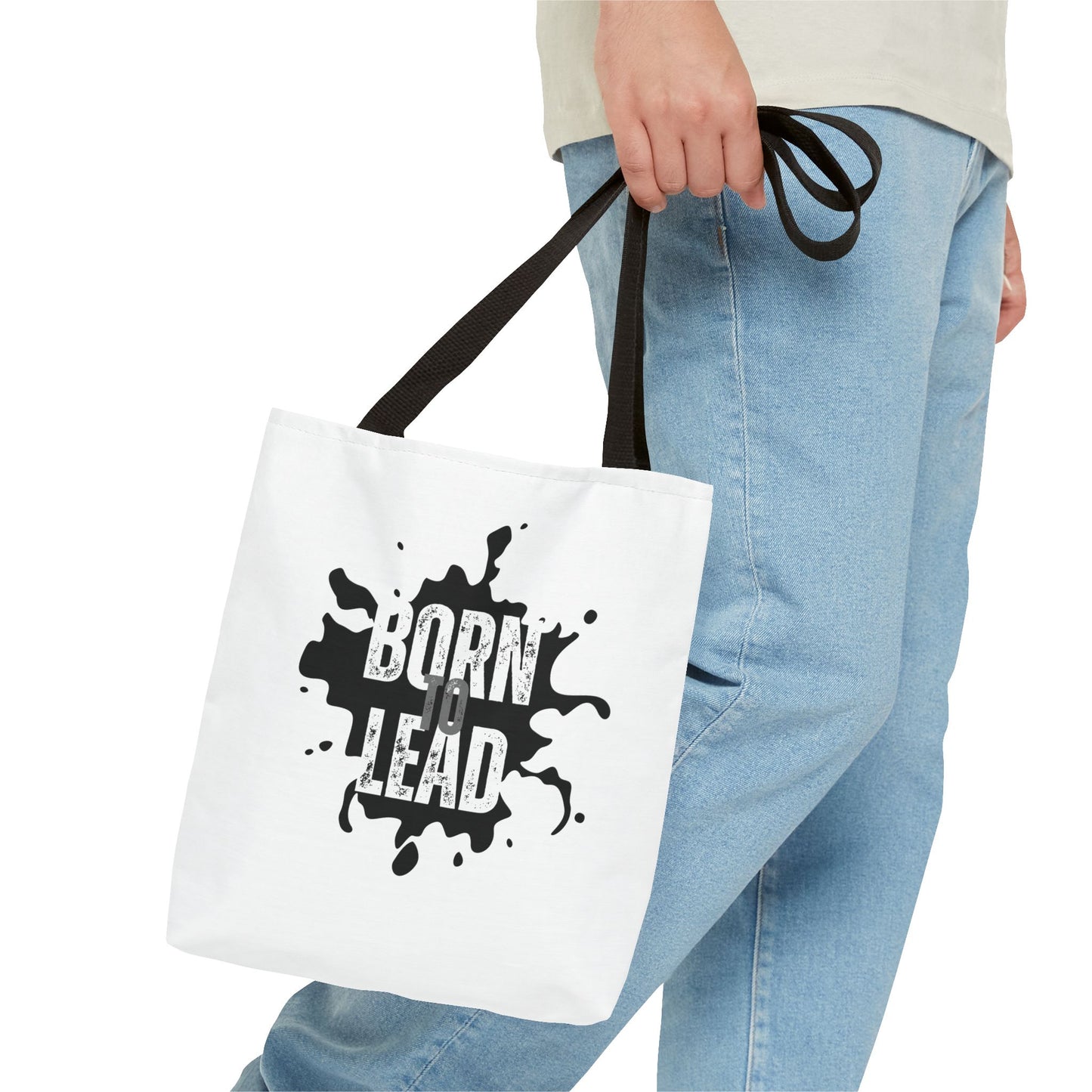 Tote Bag (AOP) - Born To Lead - White