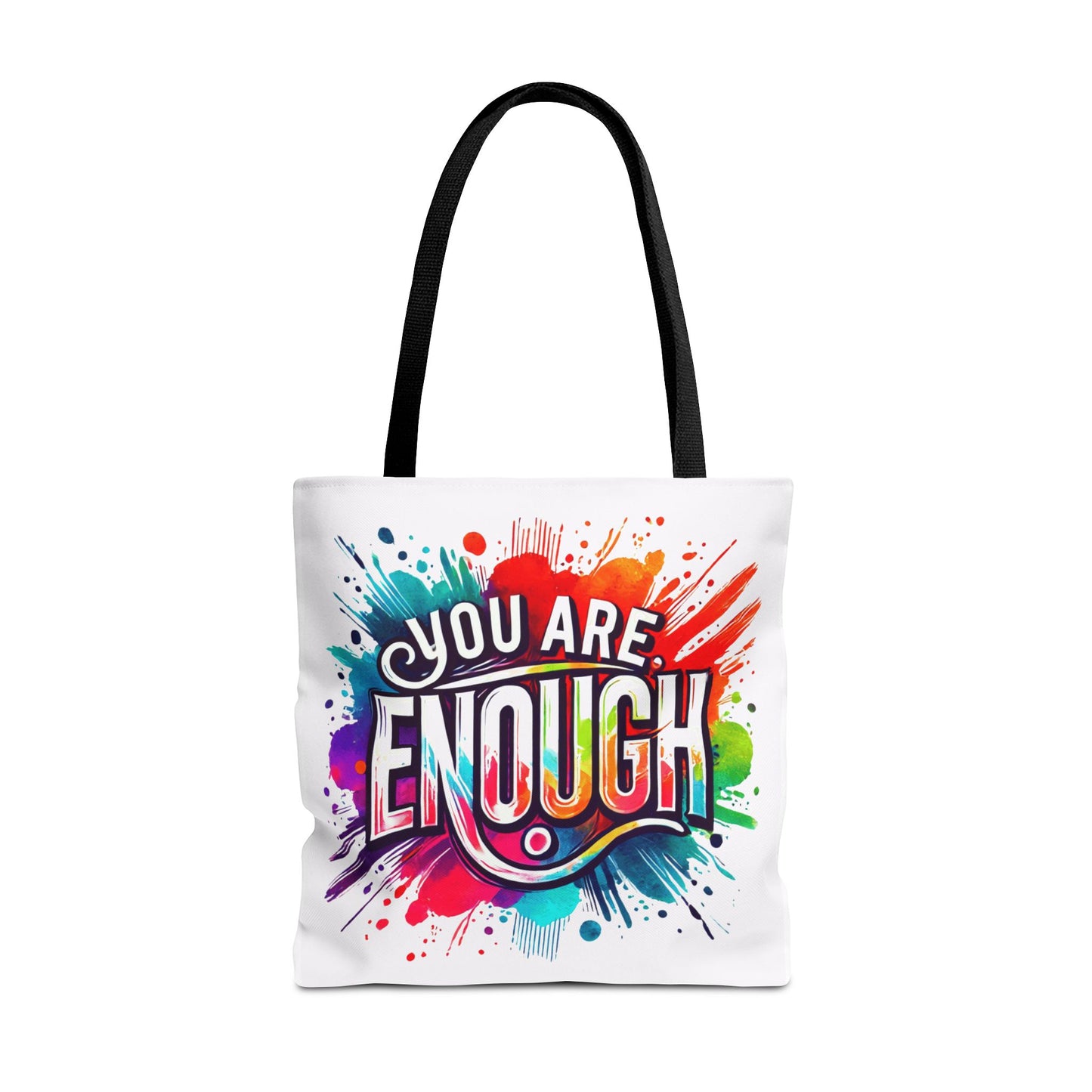 Tote Bag (AOP) - You Are Enough - White