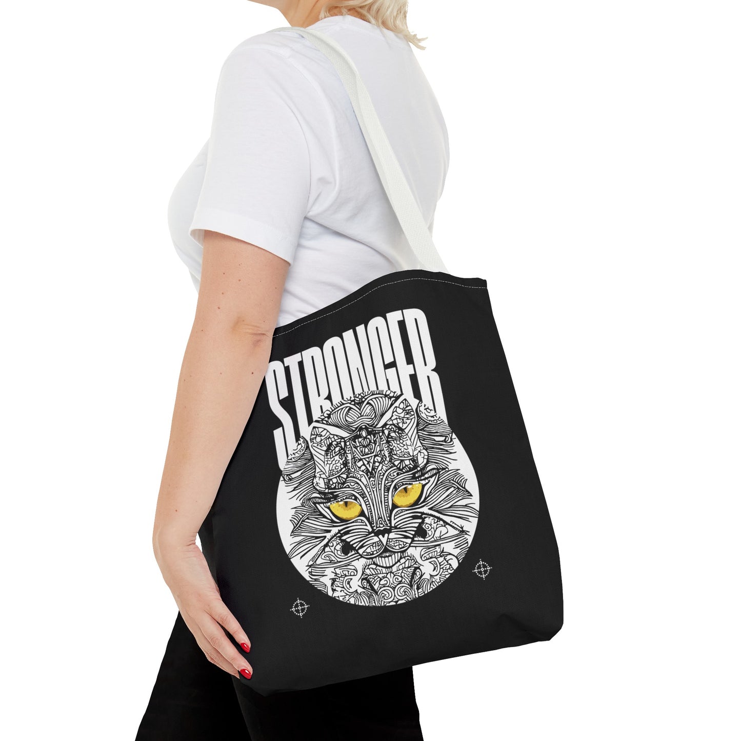 Tote Bag (AOP) - Stronger - Black