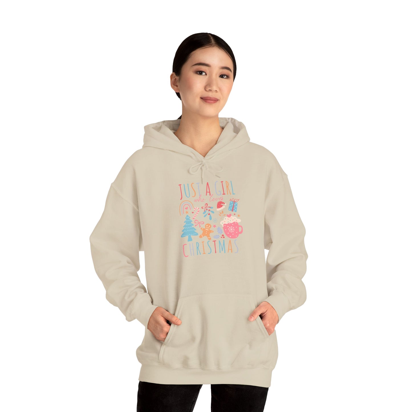 Christmas - Unisex Heavy Blend™ Hooded Sweatshirt - Just A Girl Who Loves Christmas