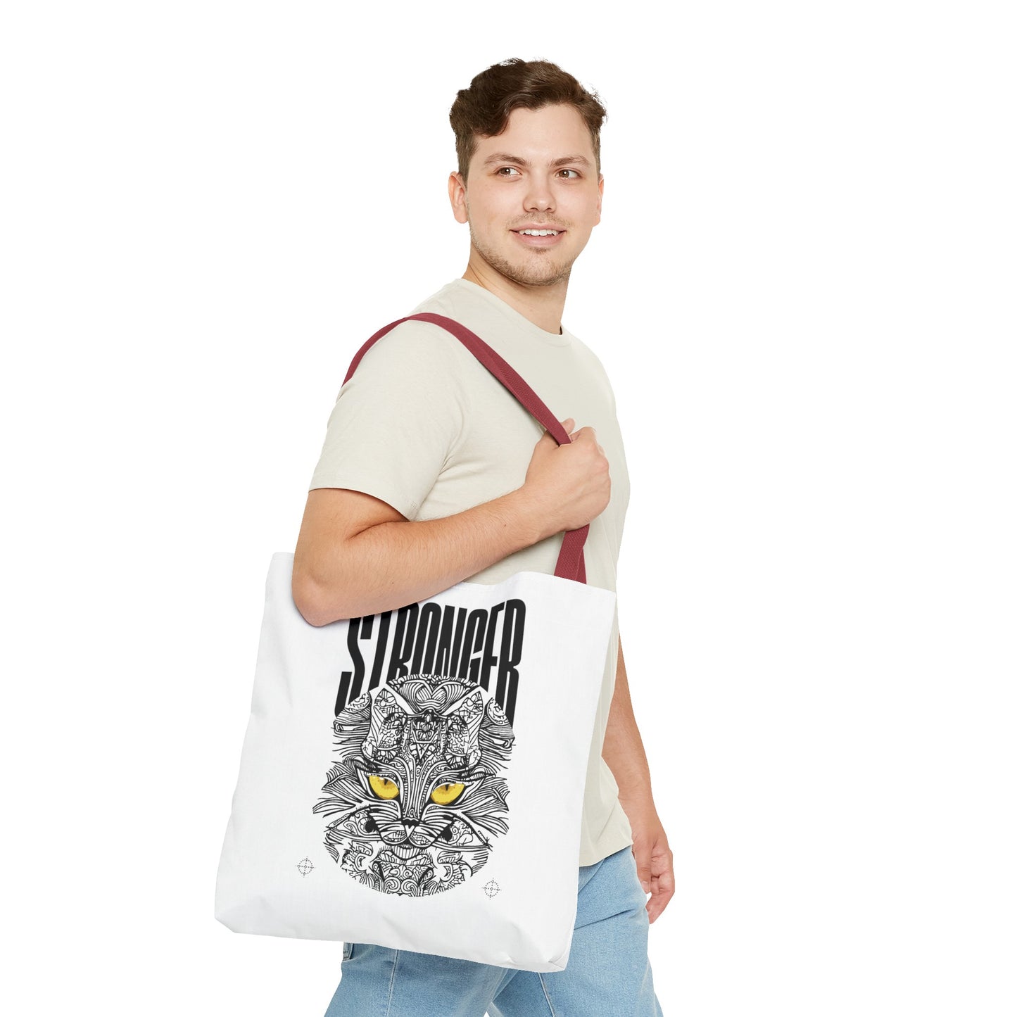 Tote Bag (AOP) - Stronger - White