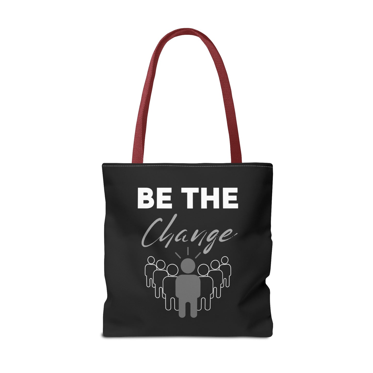 Tote Bag (AOP) - Be the Change - Black