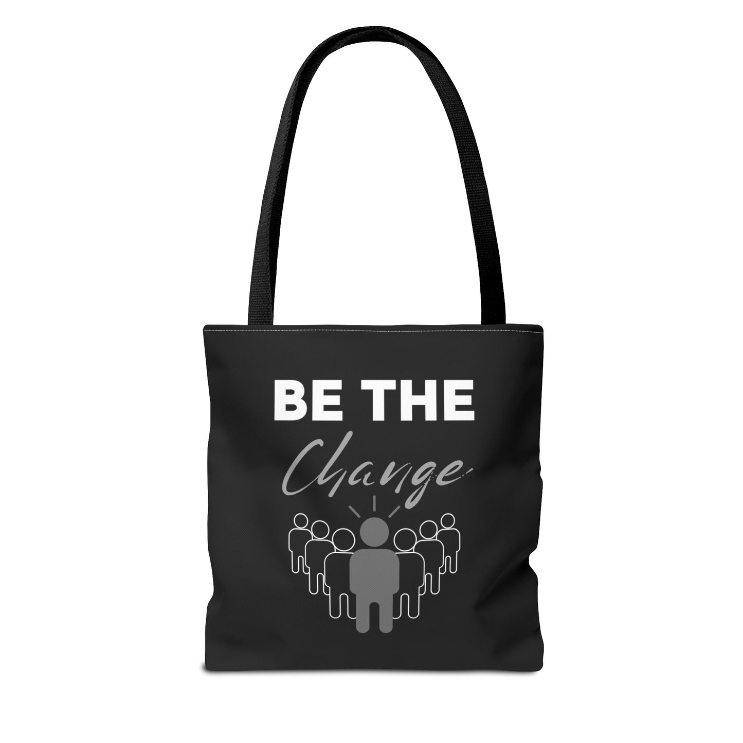 Tote Bag (AOP) - Be the Change - Black