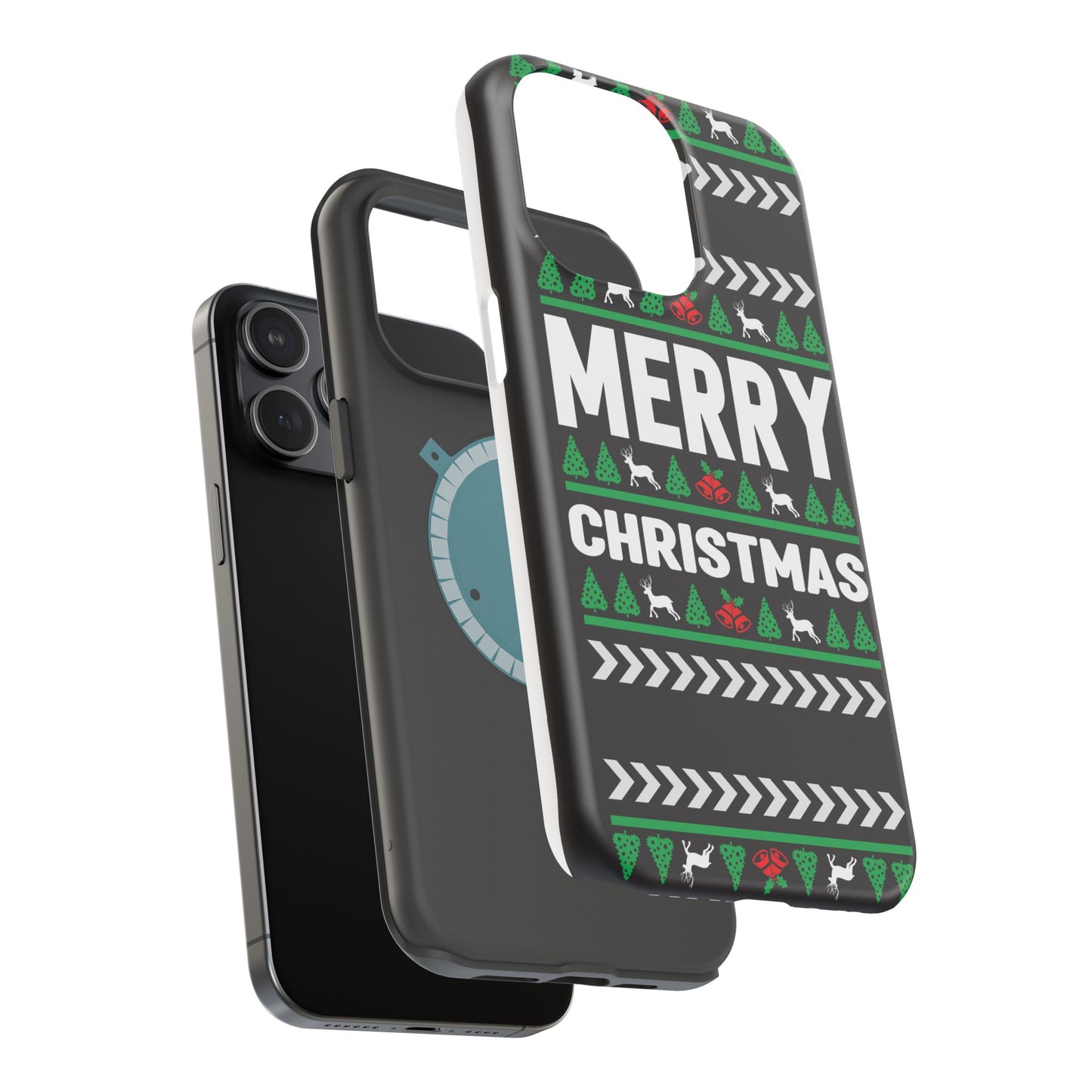 Christmas - Magnetic Tough Cases - Merry Christmas - Black & Green