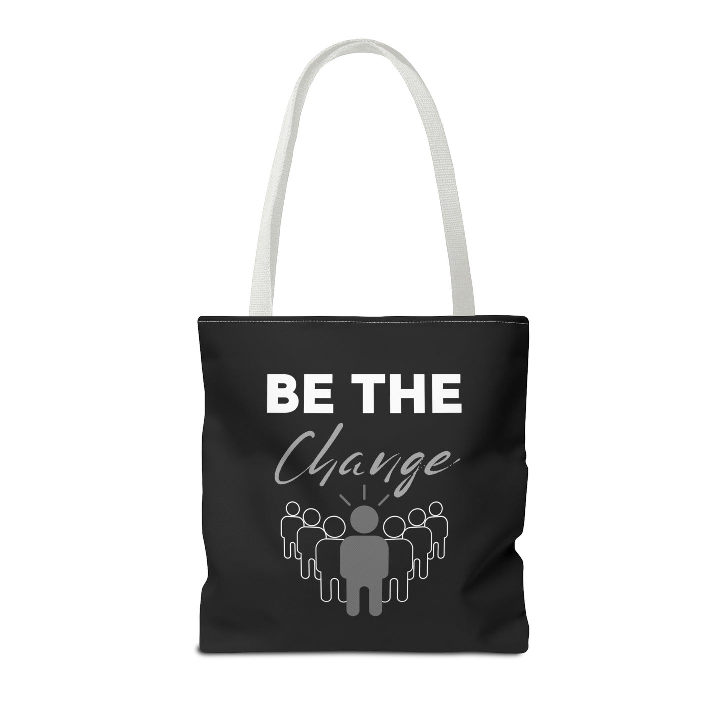 Tote Bag (AOP) - Be the Change - Black