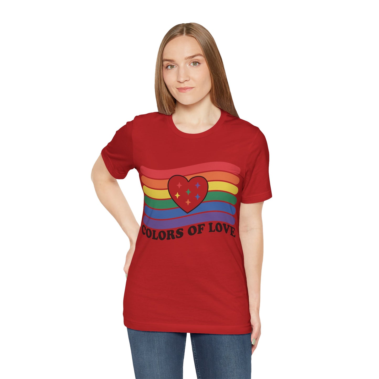 Valentines - Unisex Jersey Short Sleeve Tee - Colors Of Love