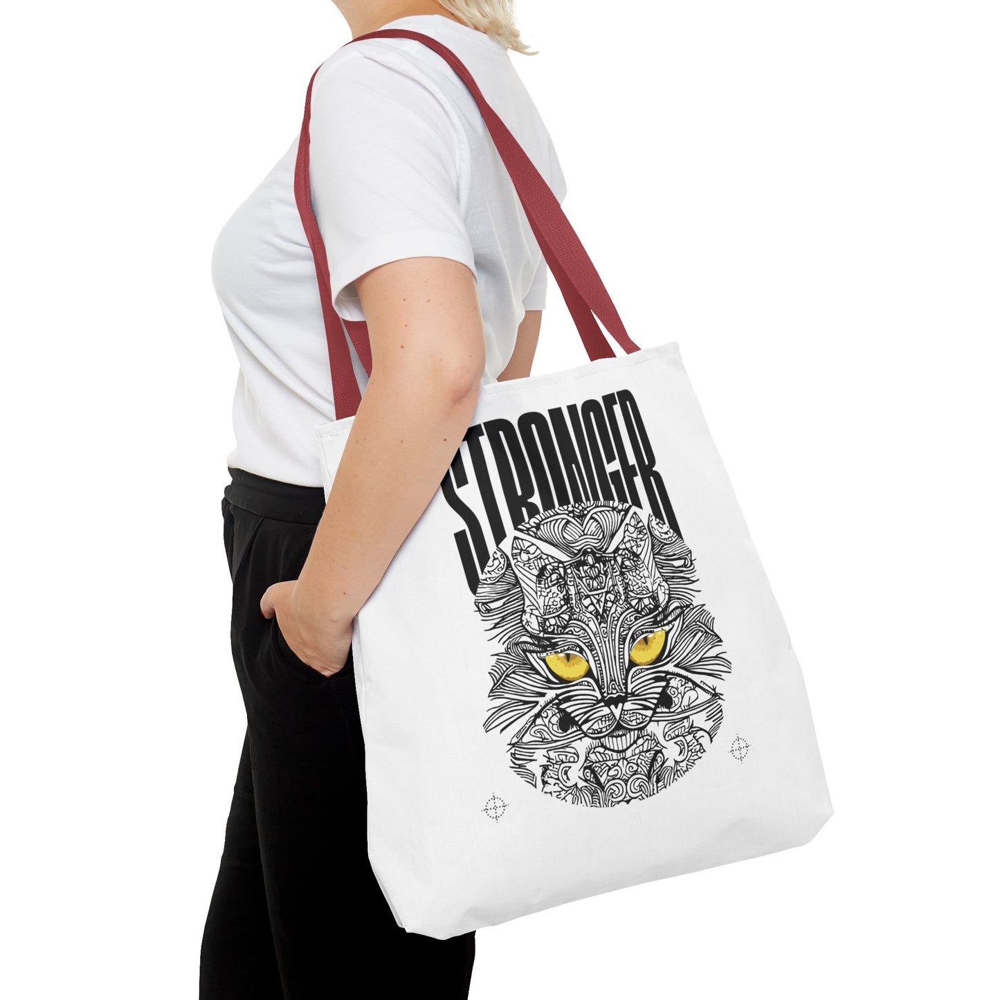 Tote Bag (AOP) - Stronger - White