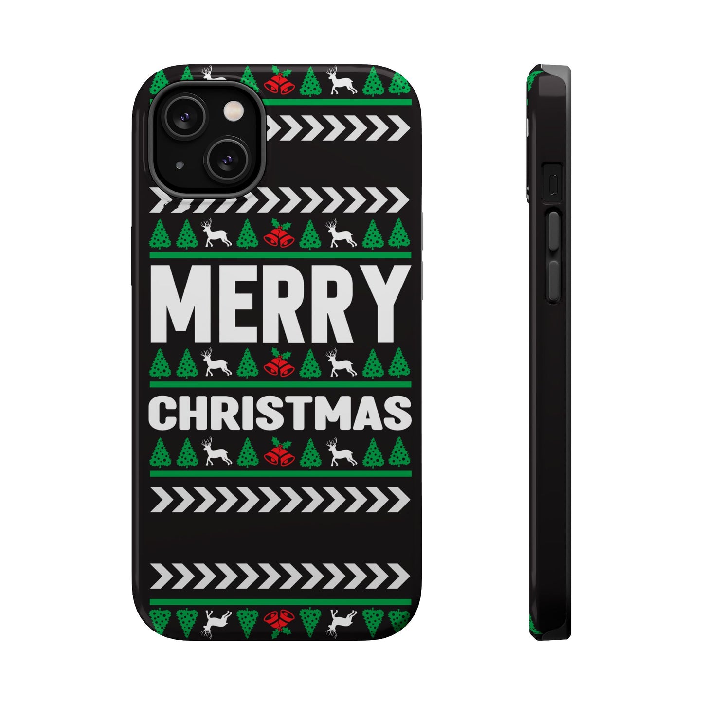 Christmas - Magnetic Tough Cases - Merry Christmas - Black & Green