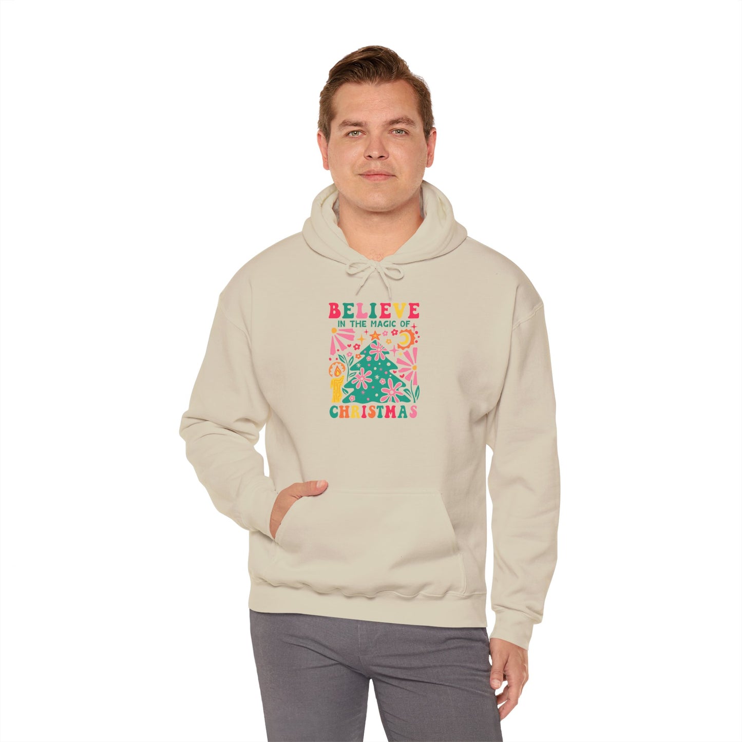 Christmas - Unisex Heavy Blend™ Hooded Sweatshirt - Believe In The Magic Of Christmas