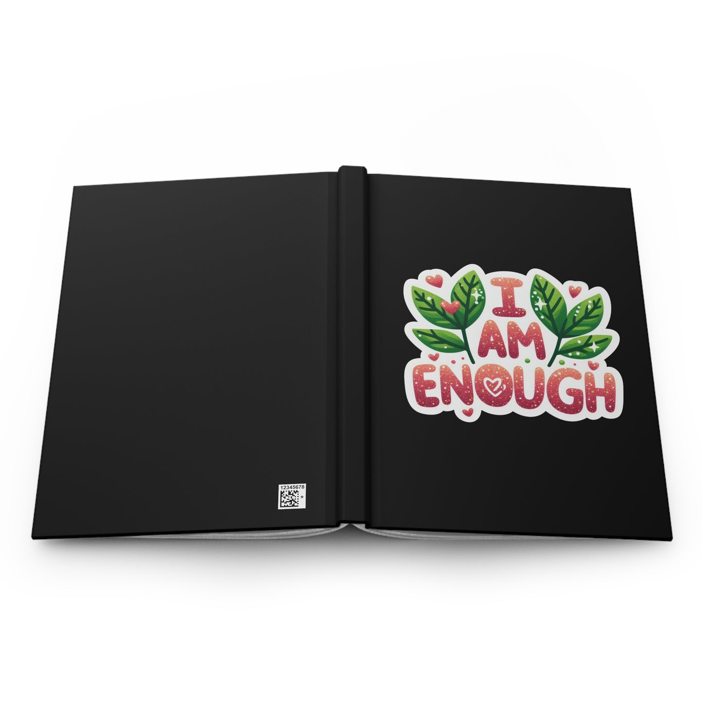 Hardcover Journal Matte - I Am Enough - Black