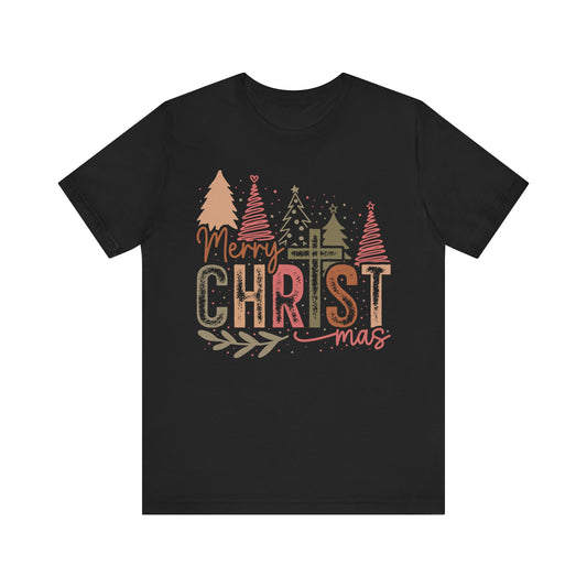 Christmas - Unisex Jersey Short Sleeve Tee - merry Christ mas