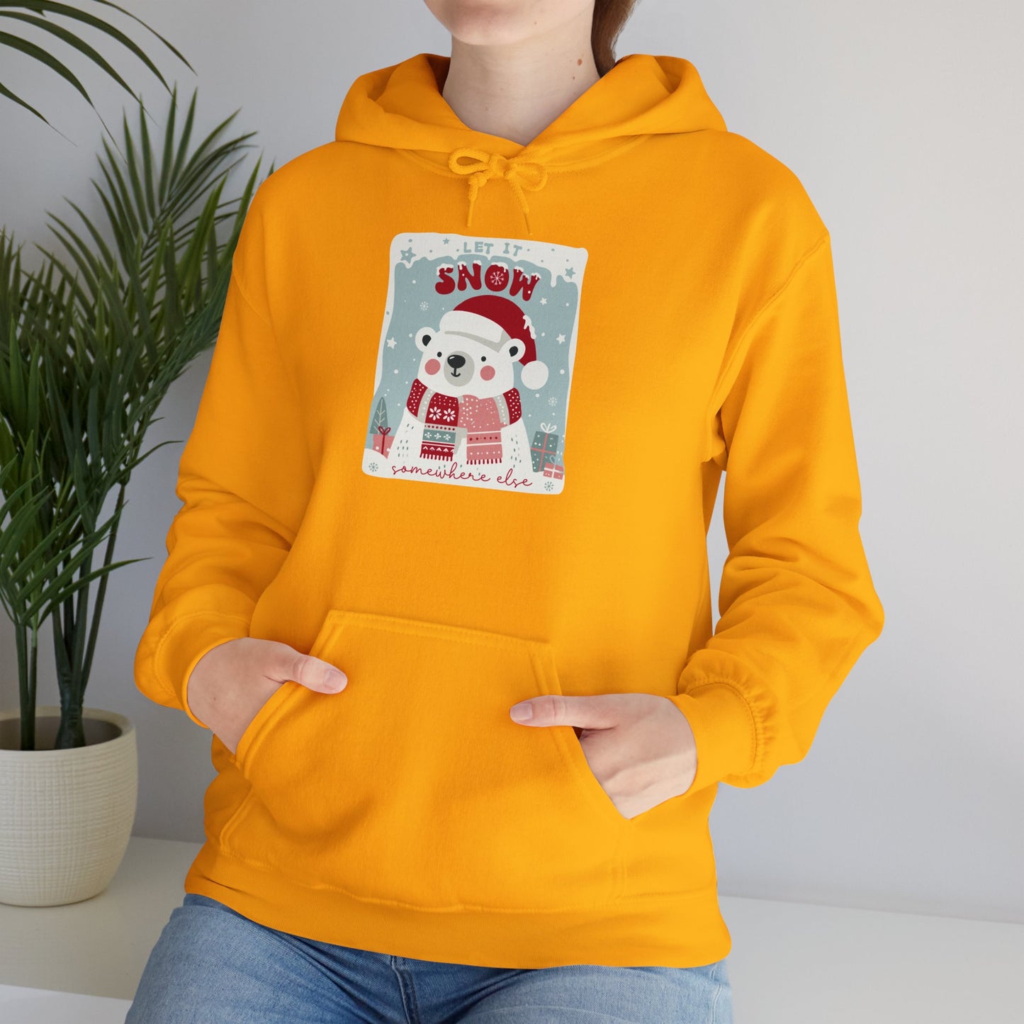 Christmas - Unisex Heavy Blend™ Hooded Sweatshirt - Let It Snow