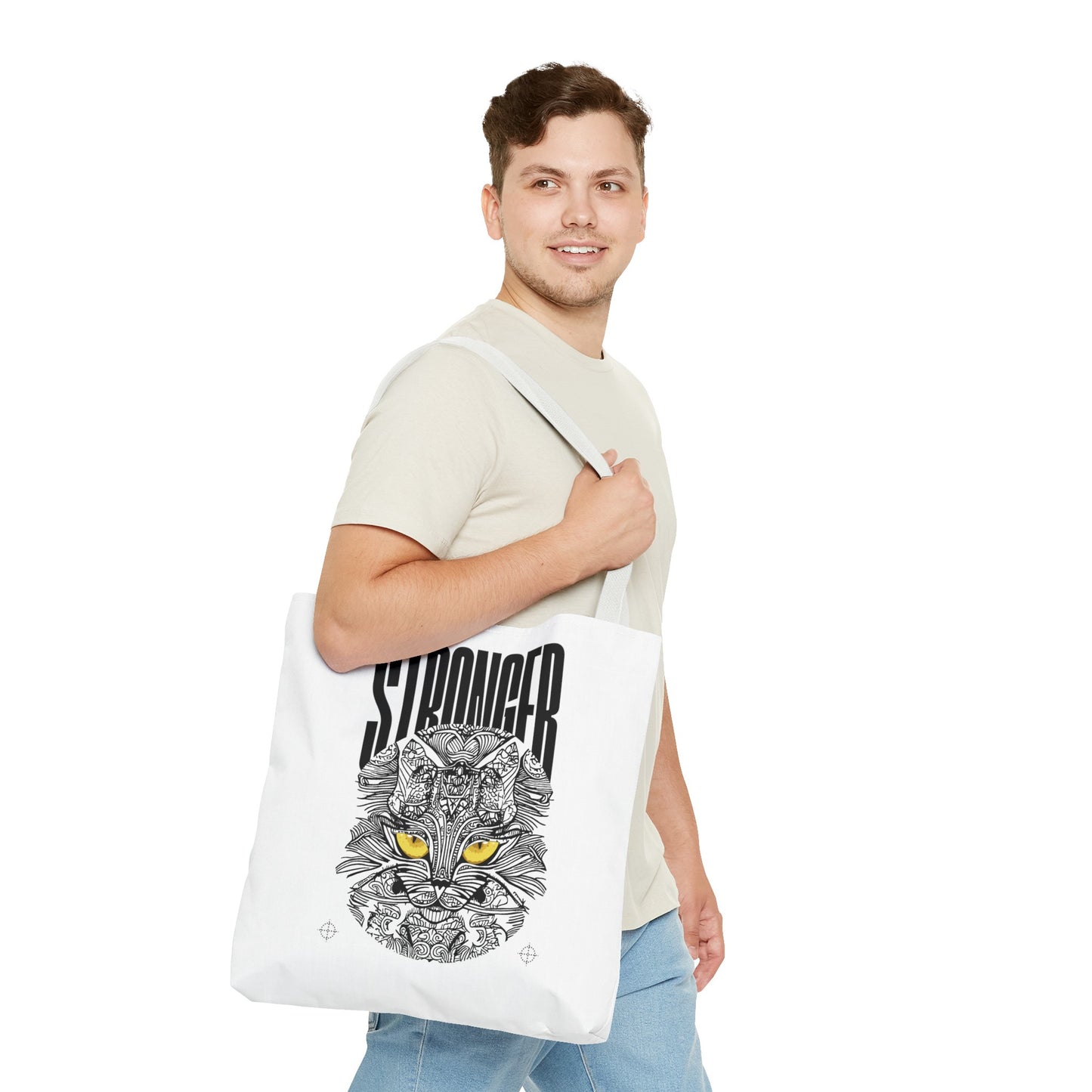 Tote Bag (AOP) - Stronger - White