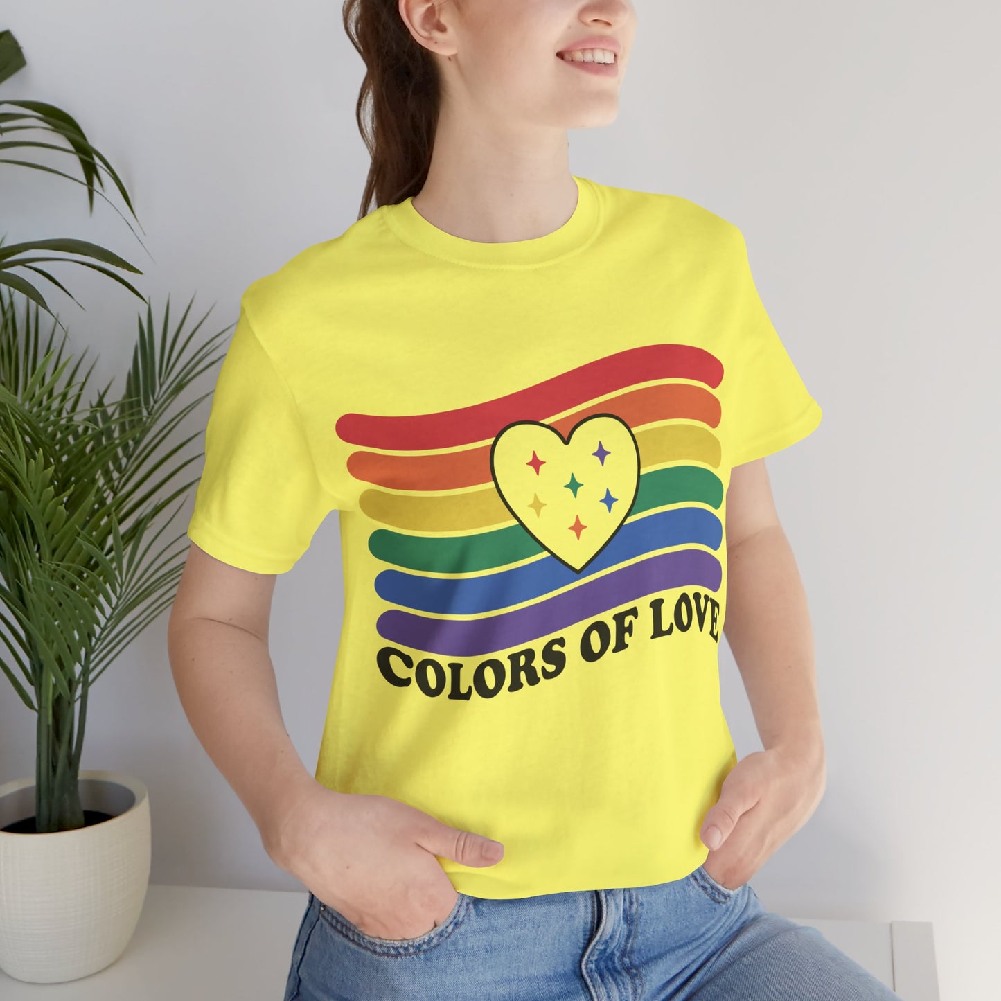 Valentines - Unisex Jersey Short Sleeve Tee - Colors Of Love