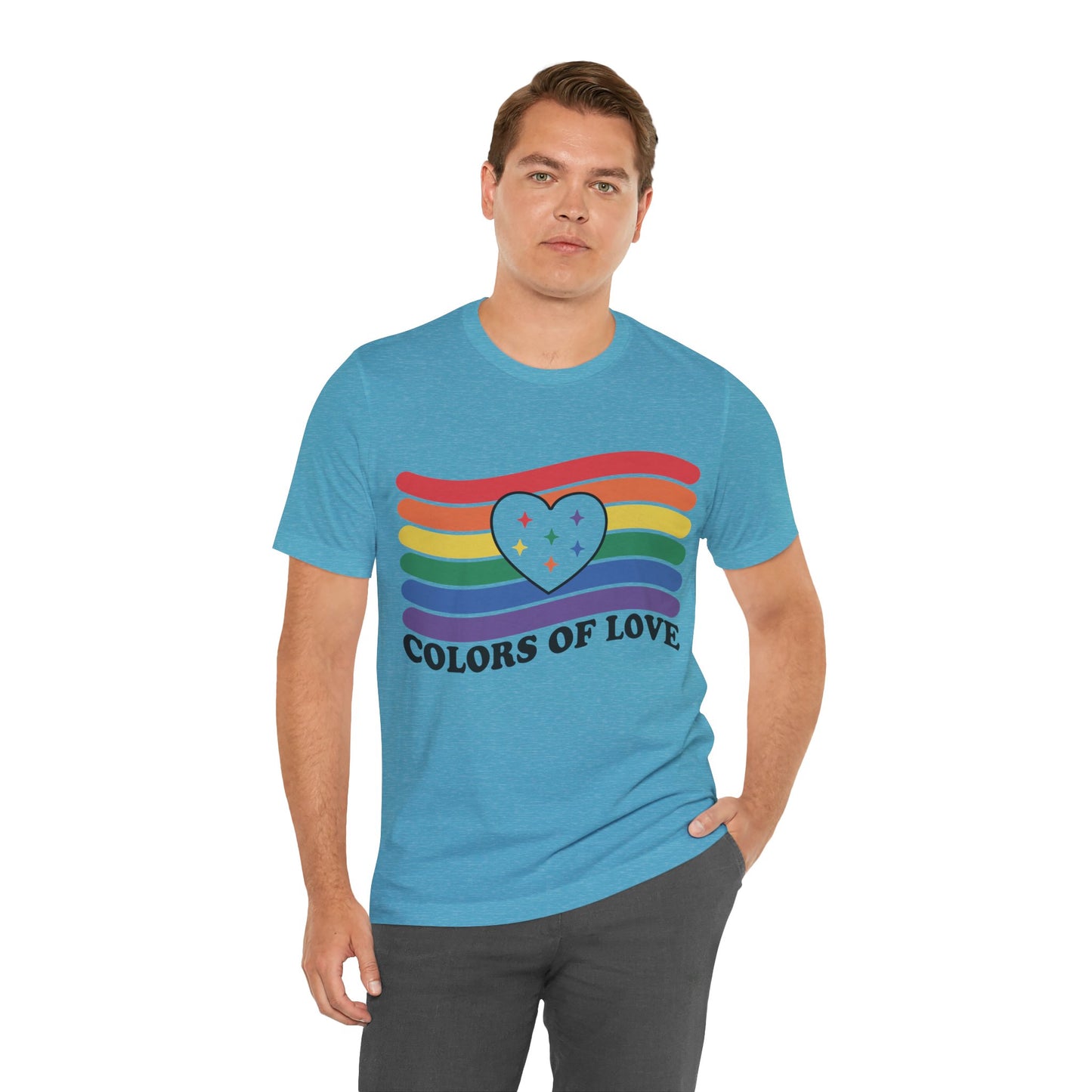 Valentines - Unisex Jersey Short Sleeve Tee - Colors Of Love