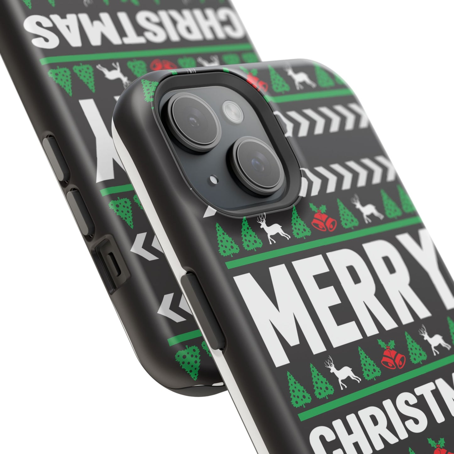 Christmas - Magnetic Tough Cases - Merry Christmas - Black & Green