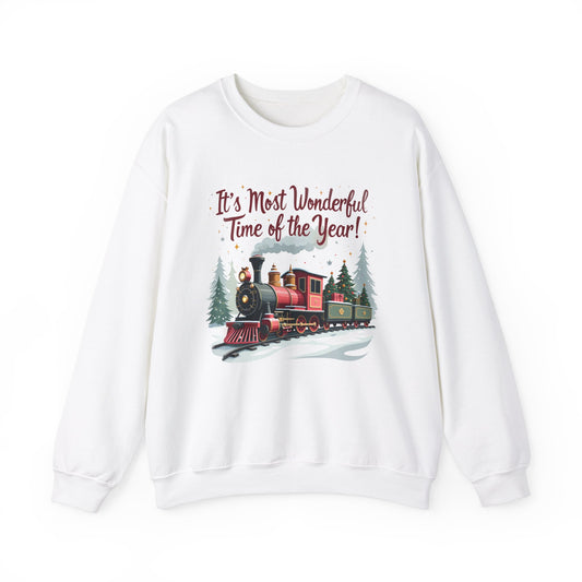 Christmas - Unisex Heavy Blend™ Crewneck Sweatshirt - It's Most Wonderful Time Of The Year