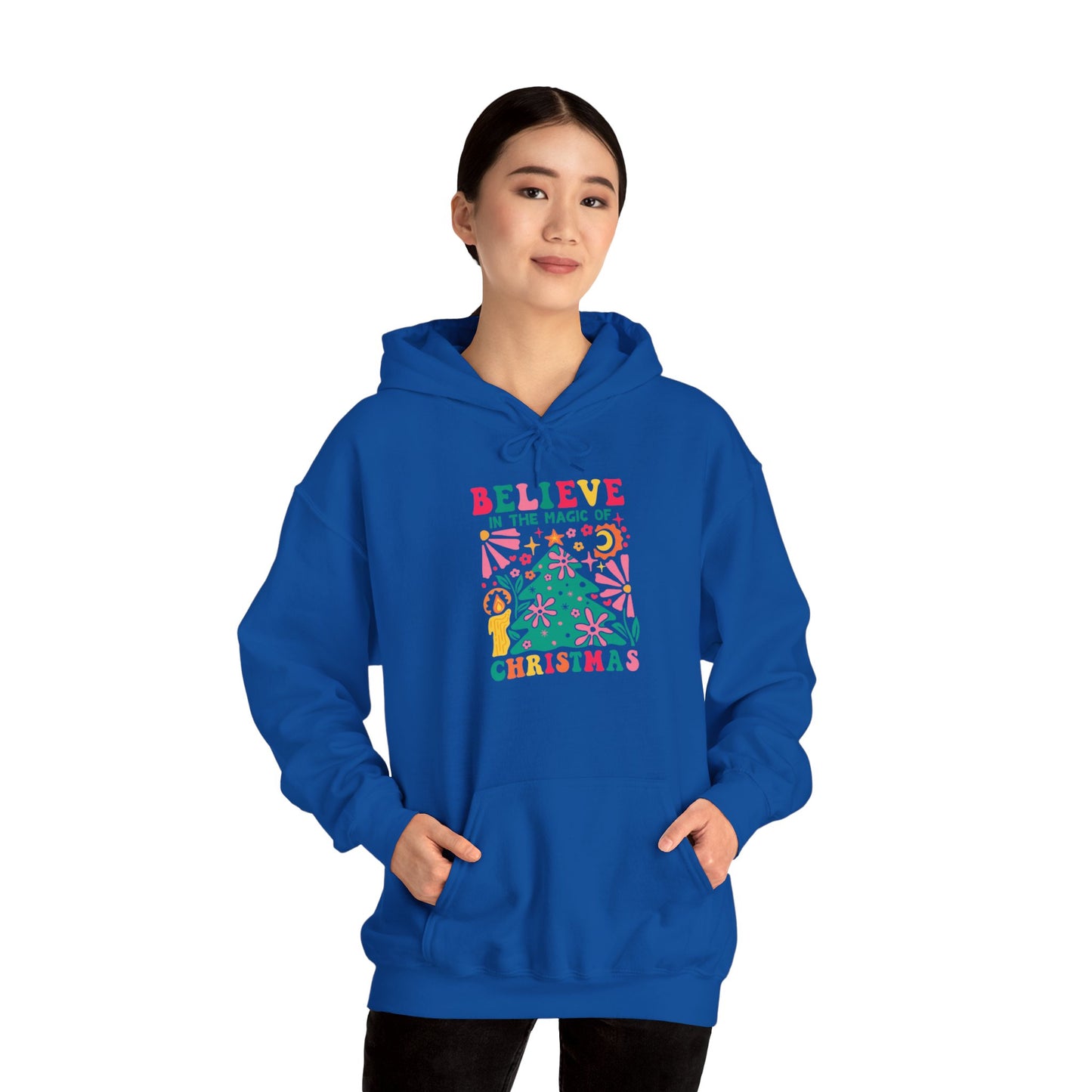 Christmas - Unisex Heavy Blend™ Hooded Sweatshirt - Believe In The Magic Of Christmas