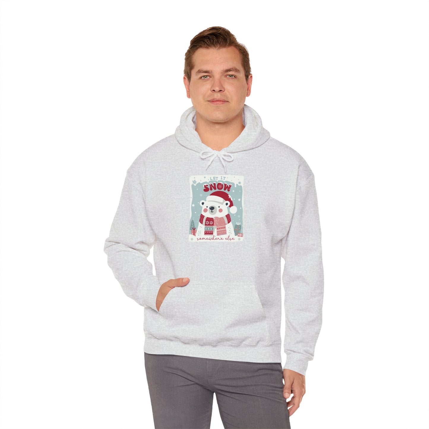 Christmas - Unisex Heavy Blend™ Hooded Sweatshirt - Let It Snow