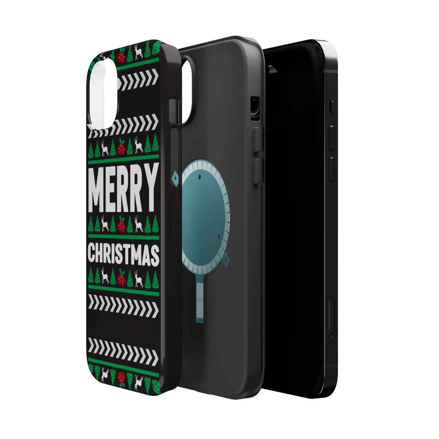 Christmas - Magnetic Tough Cases - Merry Christmas - Black & Green