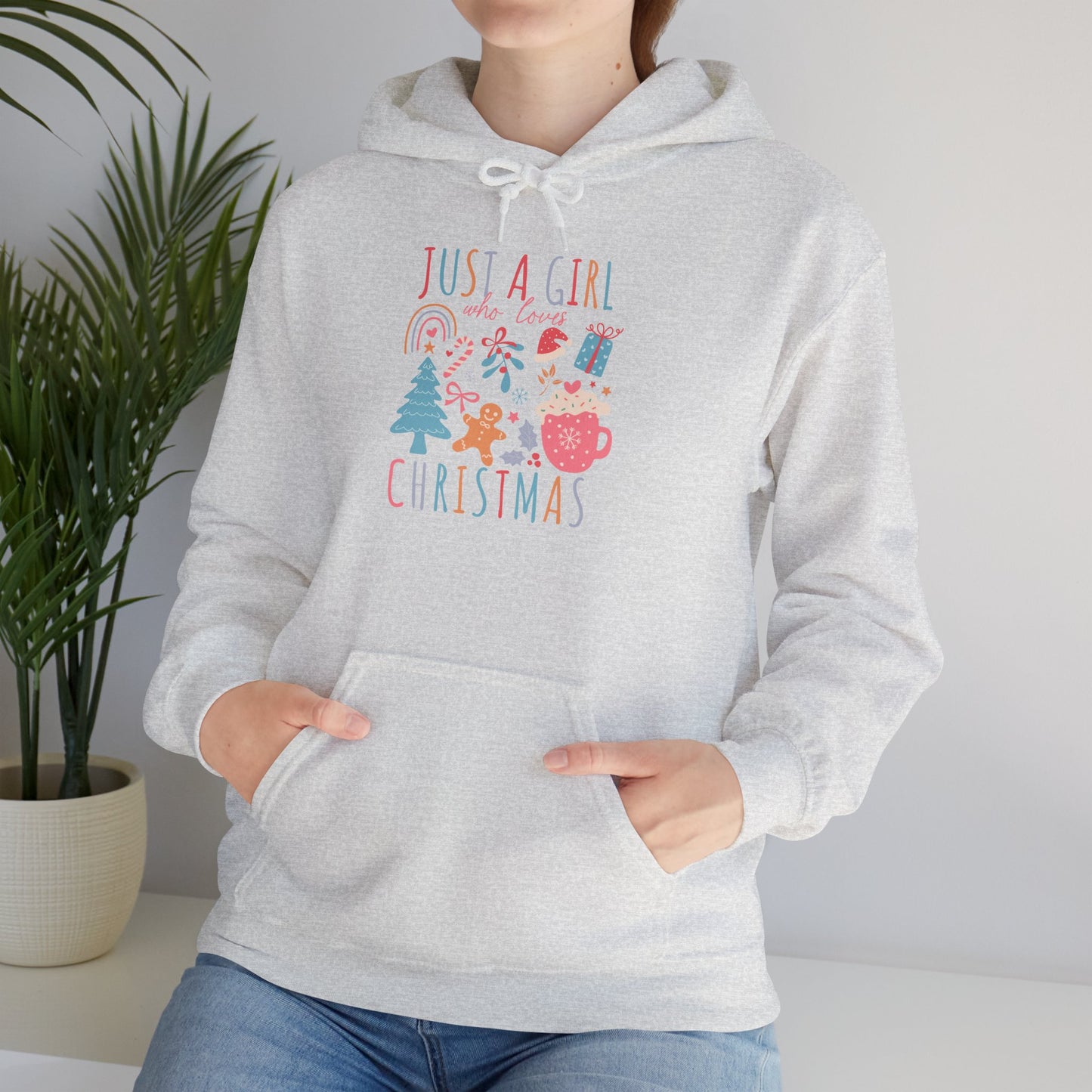 Christmas - Unisex Heavy Blend™ Hooded Sweatshirt - Just A Girl Who Loves Christmas