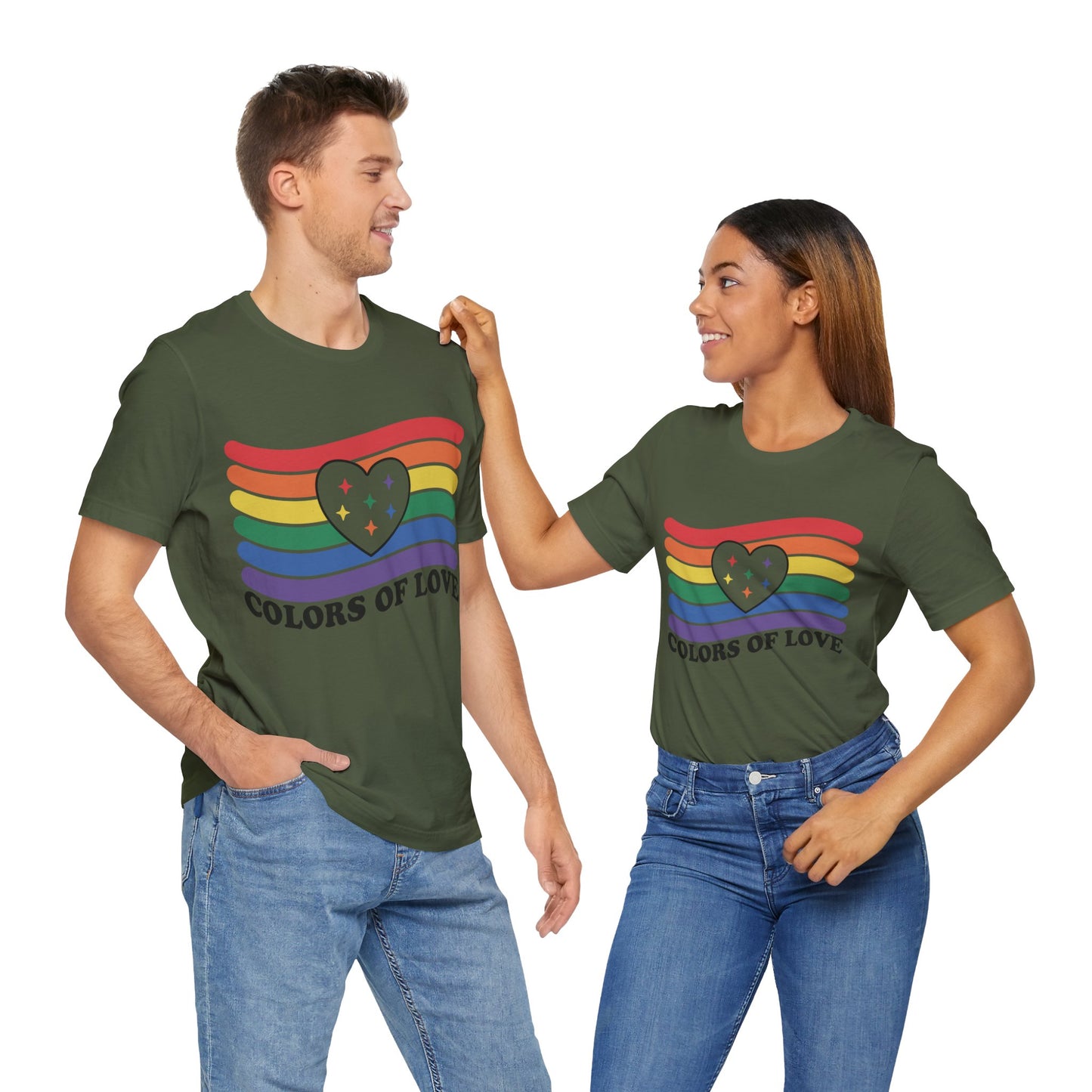 Valentines - Unisex Jersey Short Sleeve Tee - Colors Of Love