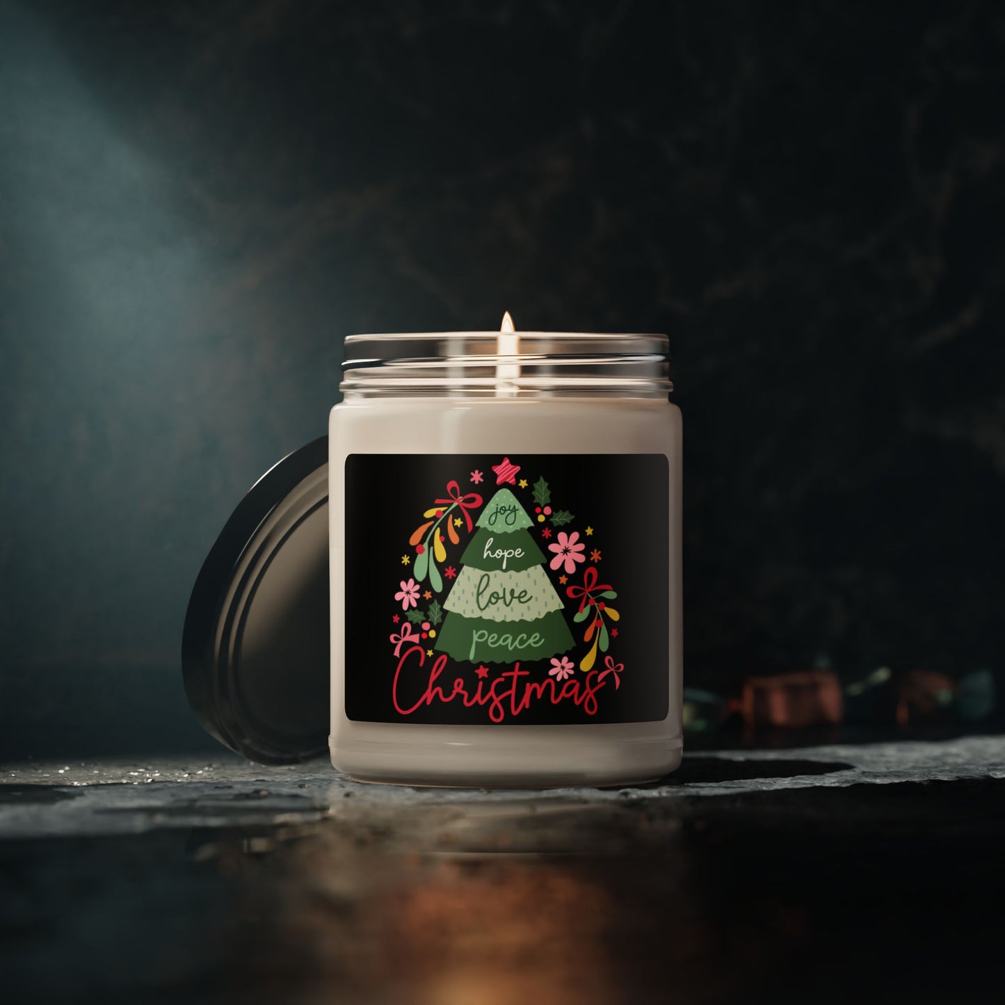 Christmas - Scented Soy Candle, 9oz - Christmas Tree