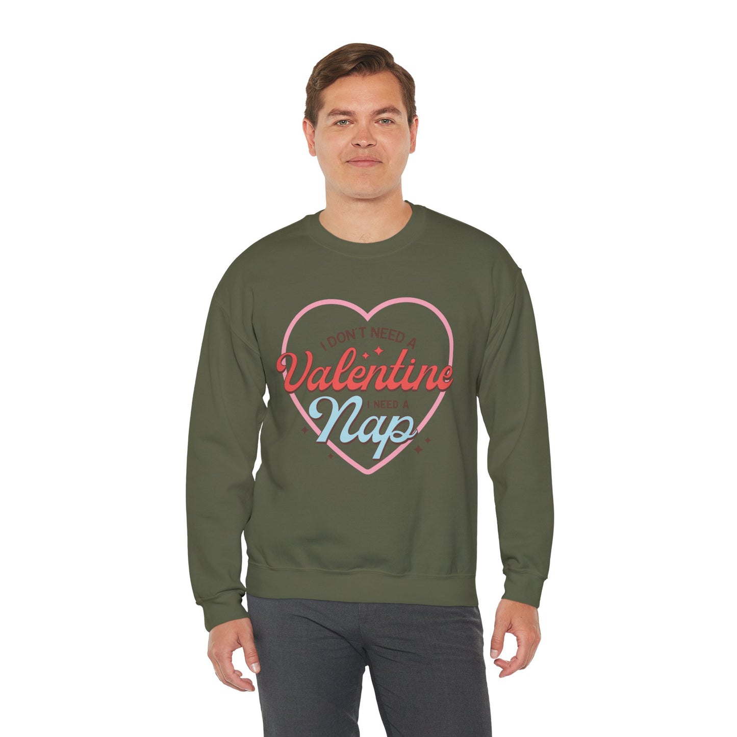 Valentine's - Unisex Heavy Blend™ Crewneck Sweatshirt - Valentine Nap