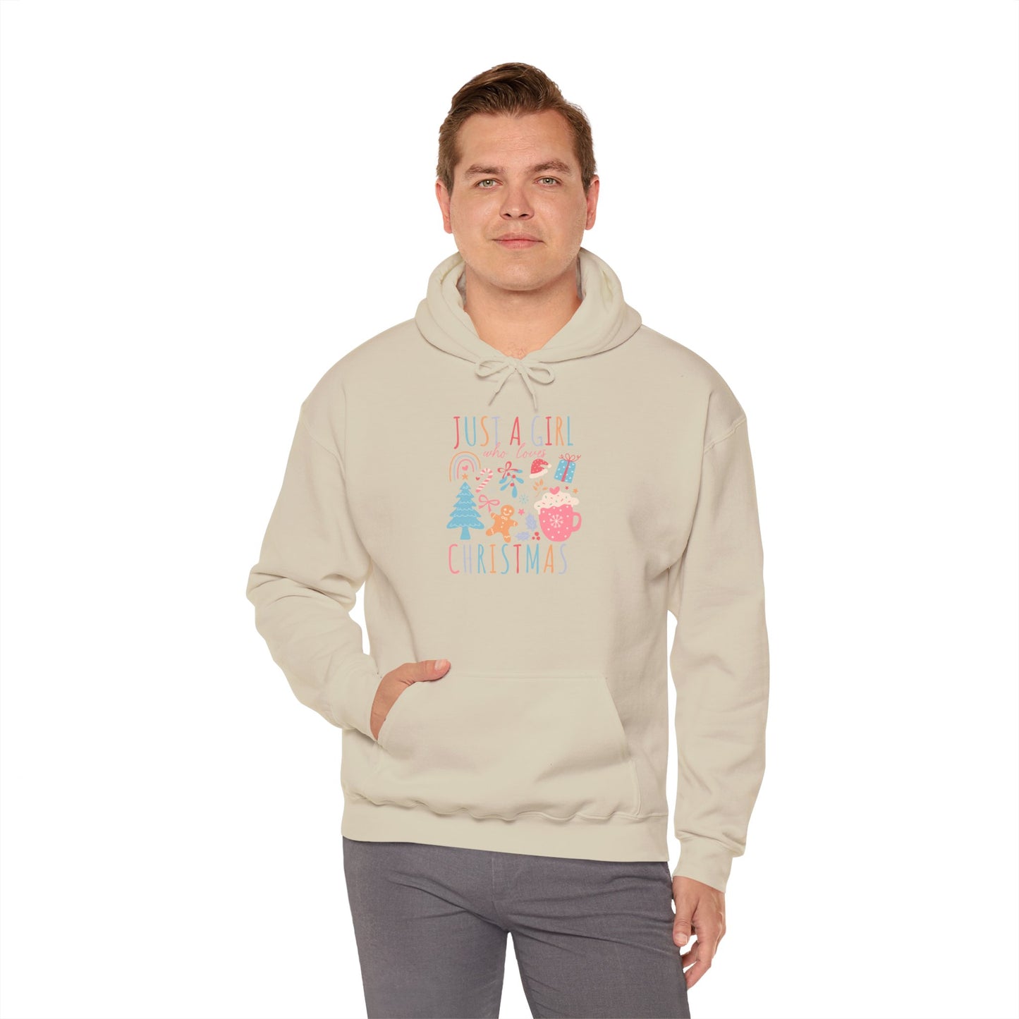 Christmas - Unisex Heavy Blend™ Hooded Sweatshirt - Just A Girl Who Loves Christmas