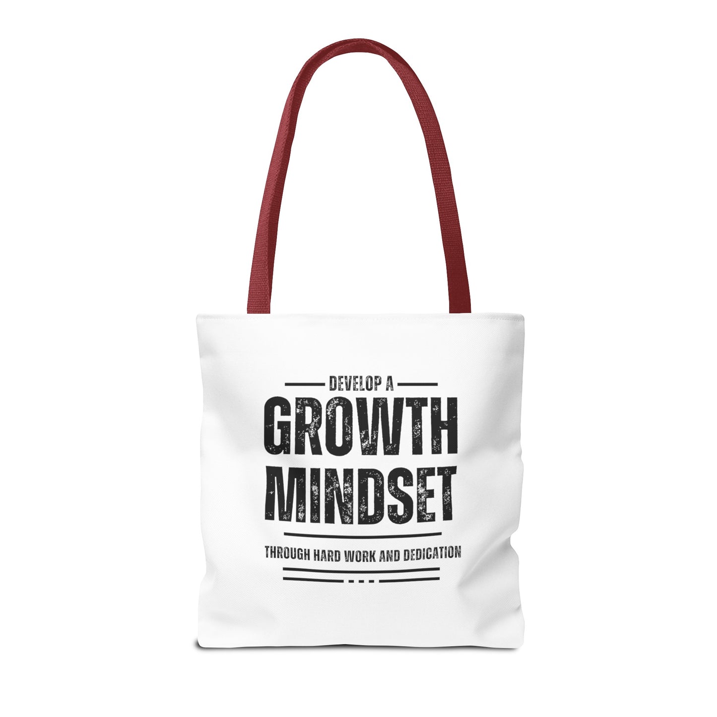 Tote Bag (AOP) - Develop a growth mindset - White