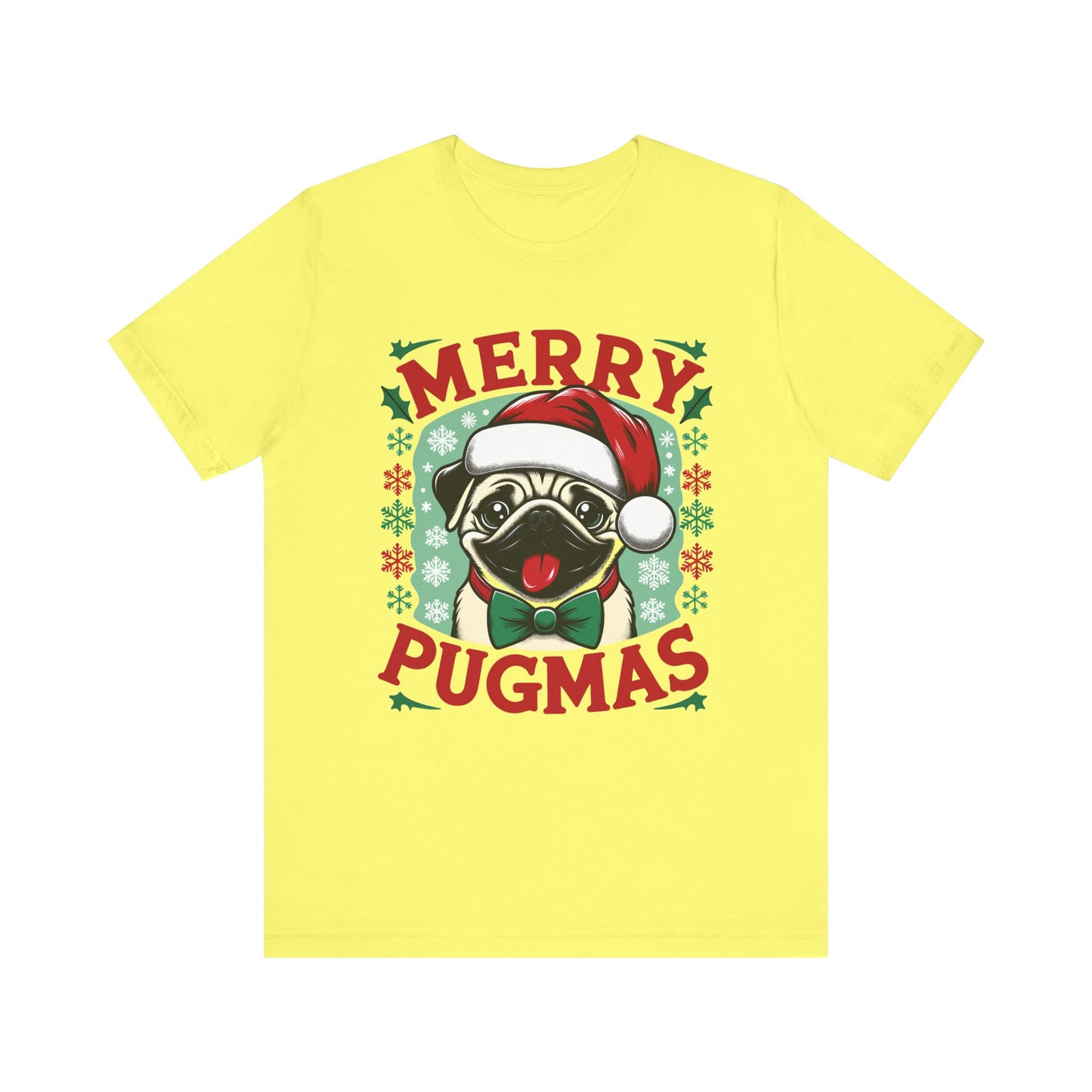 Christmas - Unisex Jersey Short Sleeve Tee - Merry Pugmas