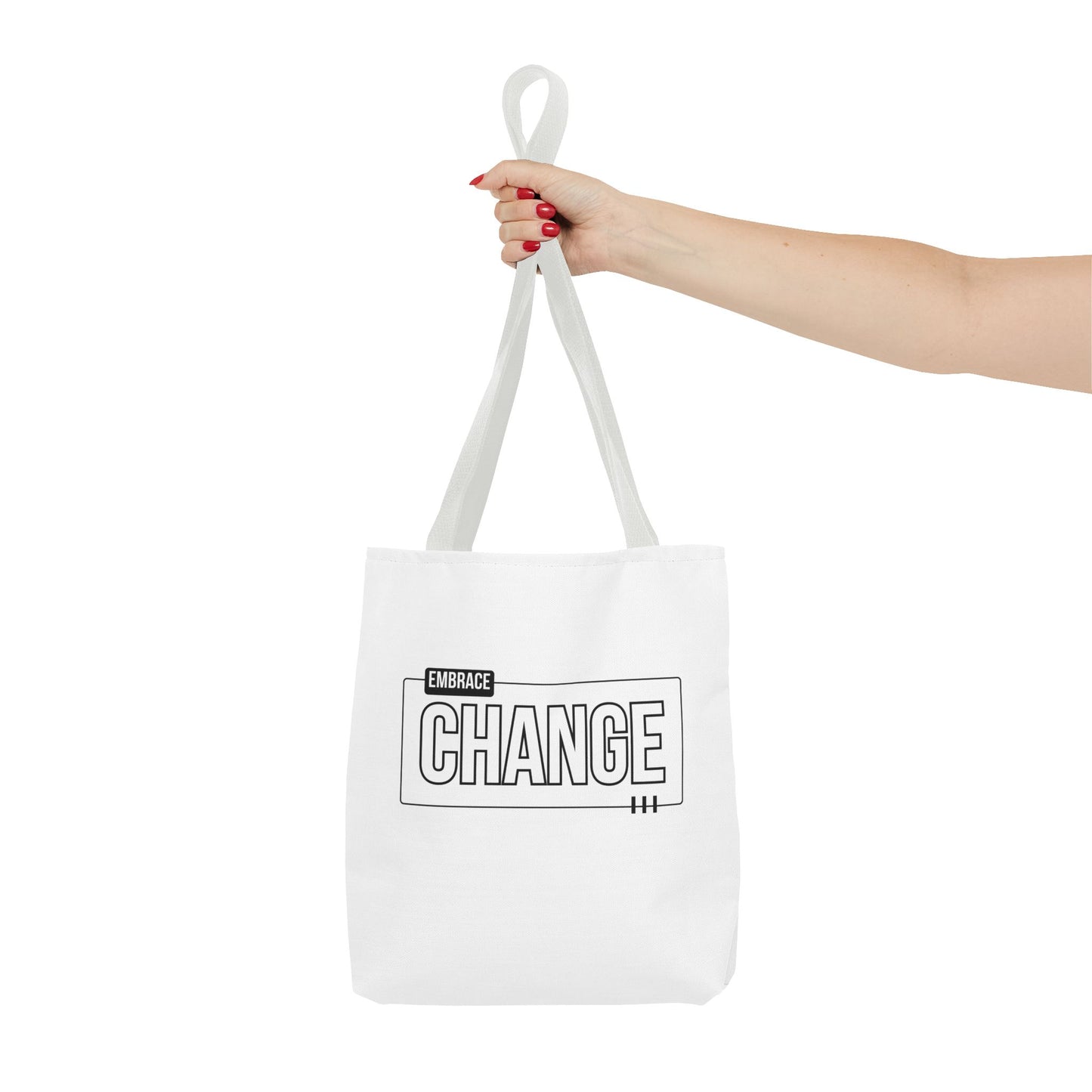 Tote Bag (AOP) - Embrace Change - White