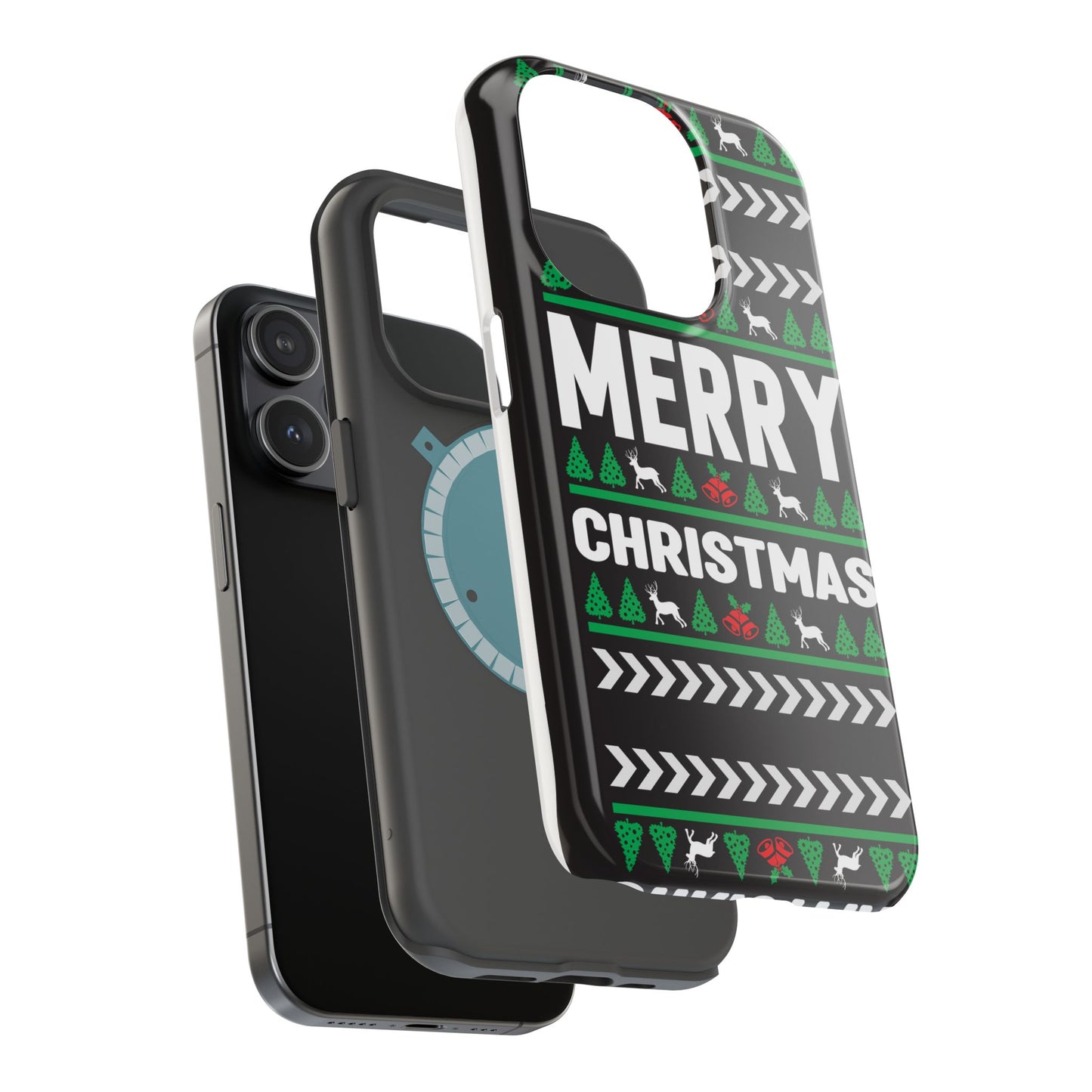 Christmas - Magnetic Tough Cases - Merry Christmas - Black & Green