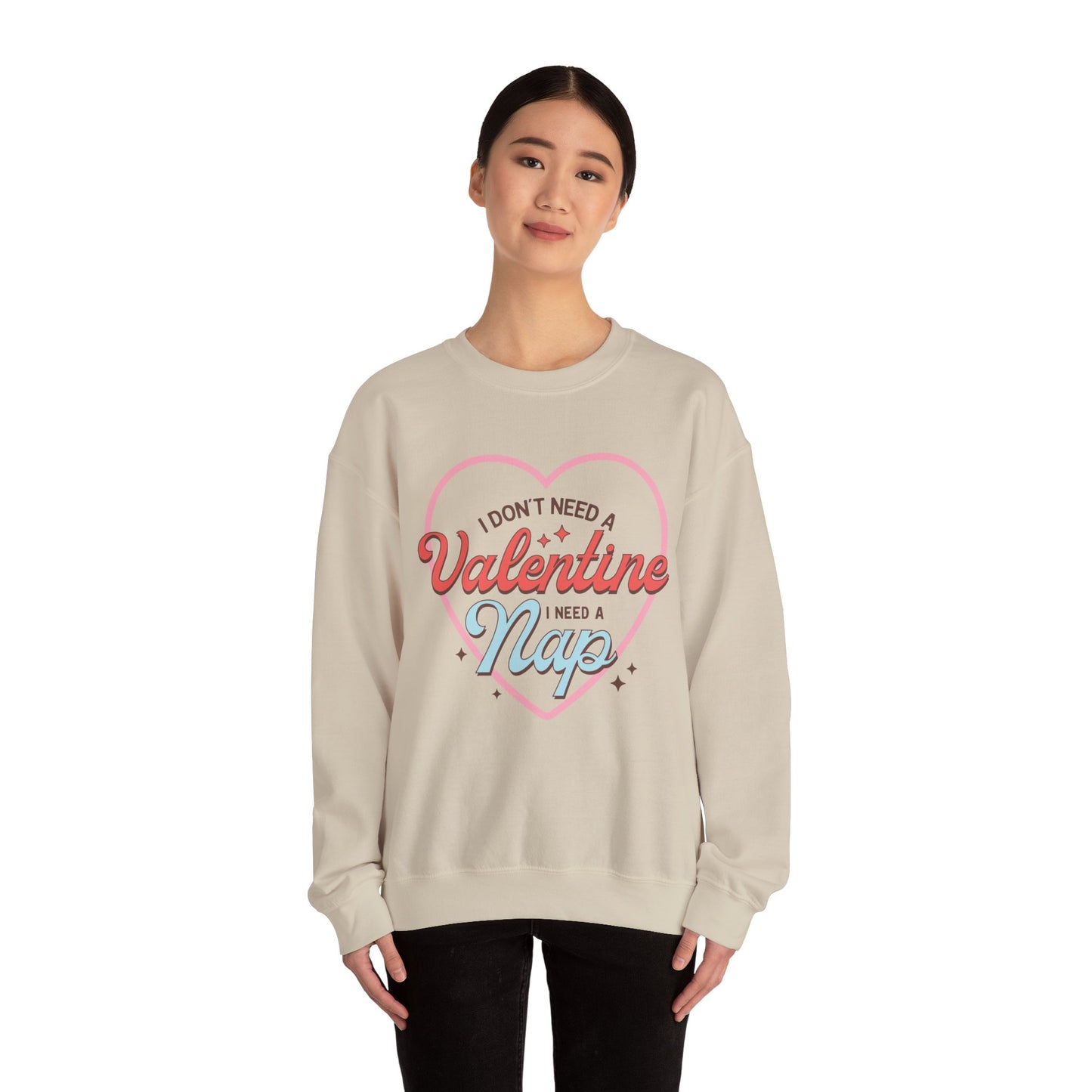 Valentine's - Unisex Heavy Blend™ Crewneck Sweatshirt - Valentine Nap