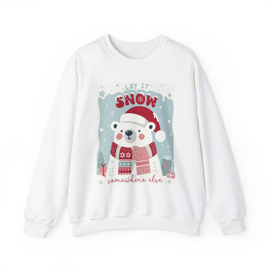 Christmas - Unisex Heavy Blend™ Crewneck Sweatshirt - Let It Snow