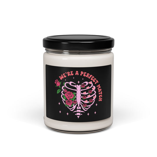 Valentine's - Scented Soy Candle, 9oz - We're A Perfect Match