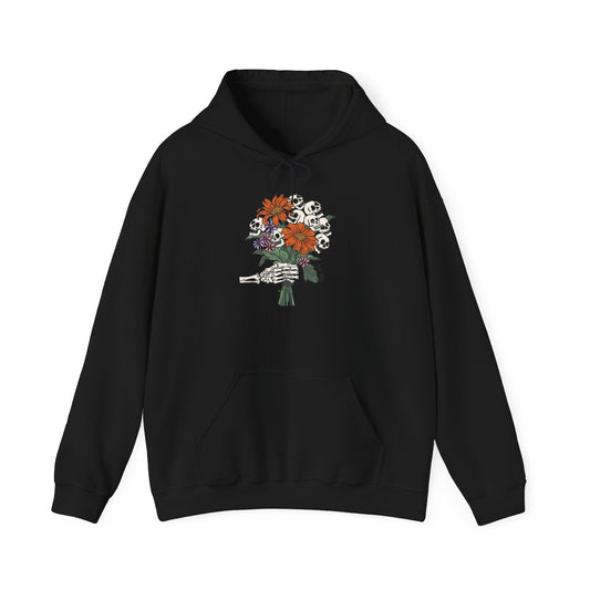 Halloween - Unisex Heavy Blend™ Hooded Sweatshirt - Skeleton Bouquet