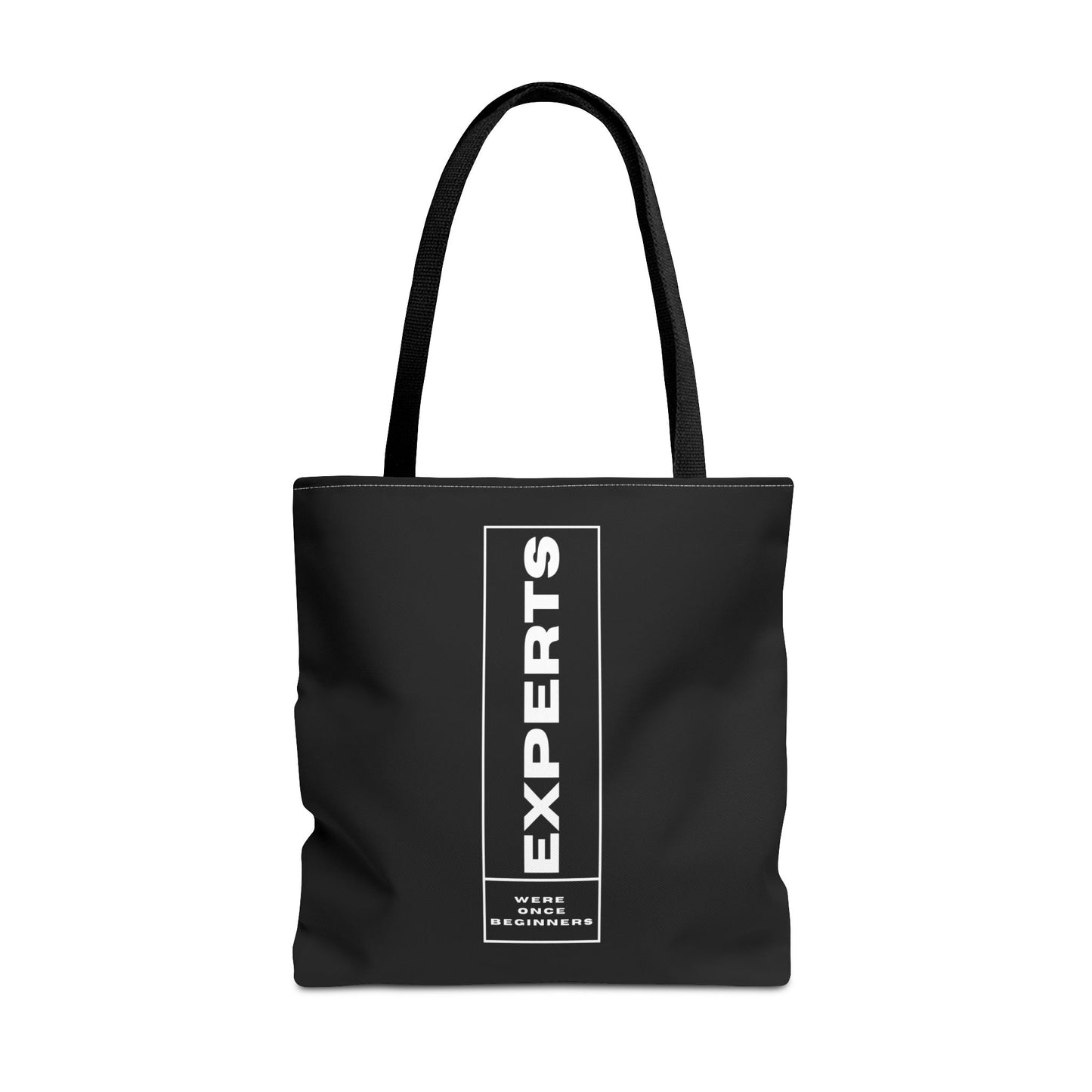 Tote Bag (AOP) - Experts Were Once Beginners - Black