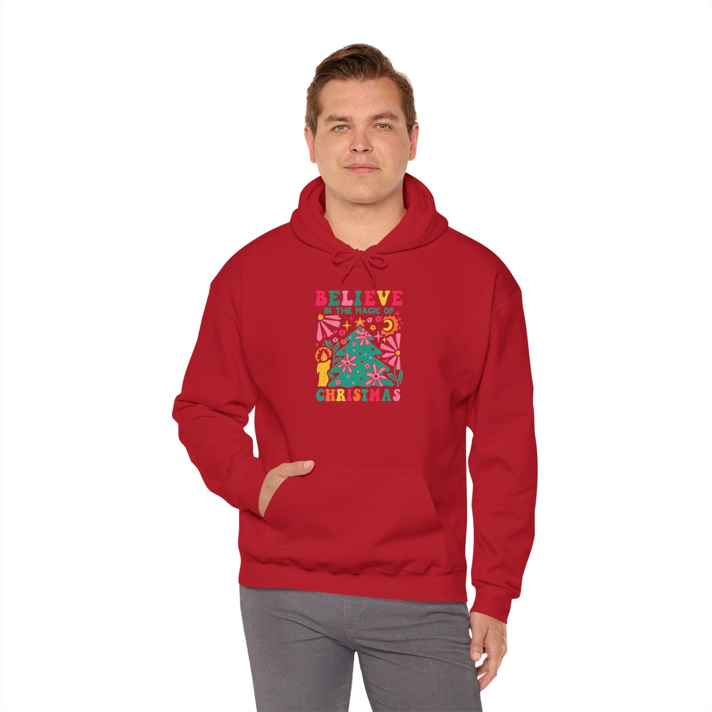 Christmas - Unisex Heavy Blend™ Hooded Sweatshirt - Believe In The Magic Of Christmas