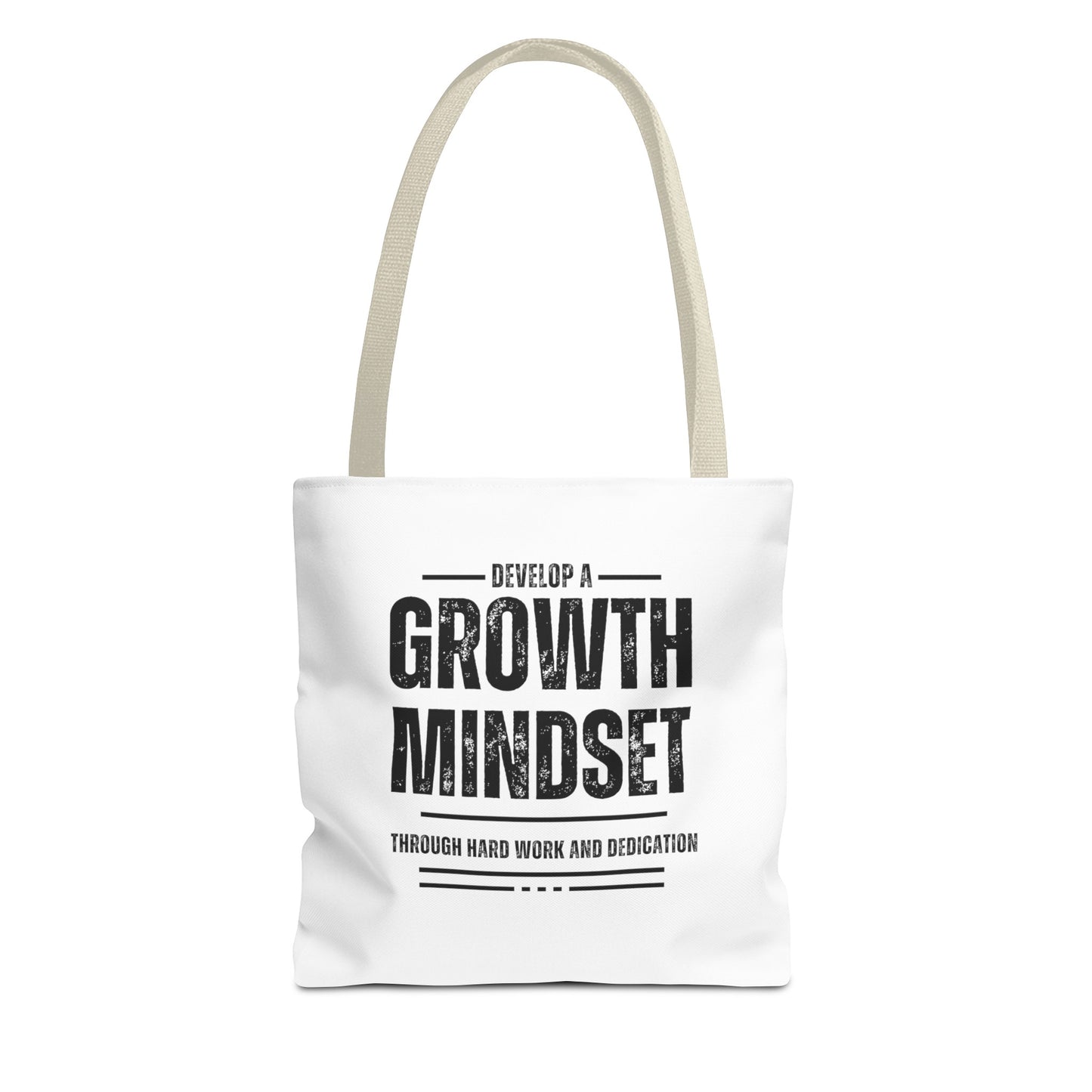 Tote Bag (AOP) - Develop a growth mindset - White