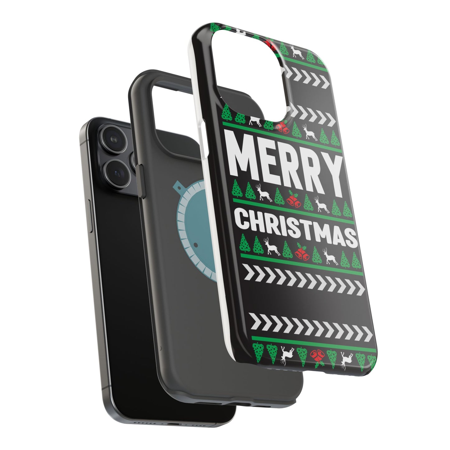 Christmas - Magnetic Tough Cases - Merry Christmas - Black & Green