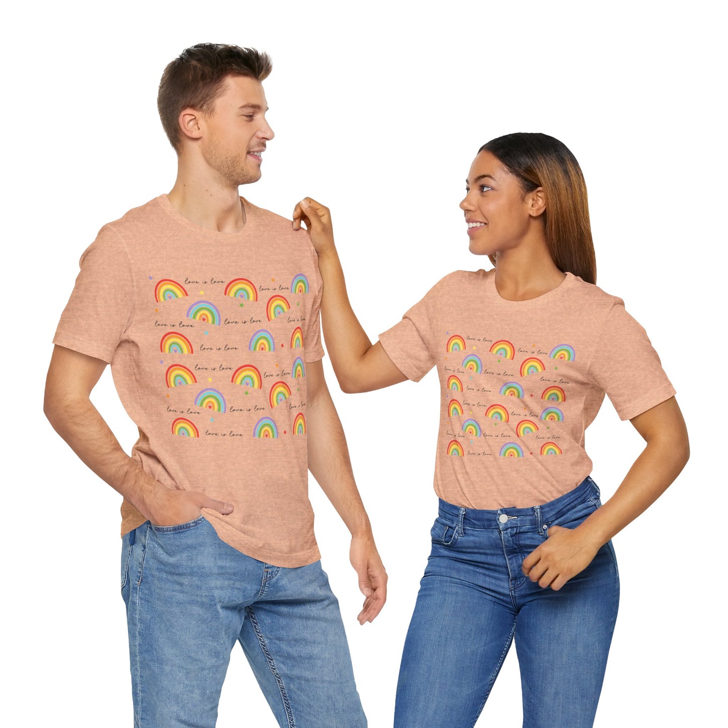 Valentines - Unisex Jersey Short Sleeve Tee - Love Is Love