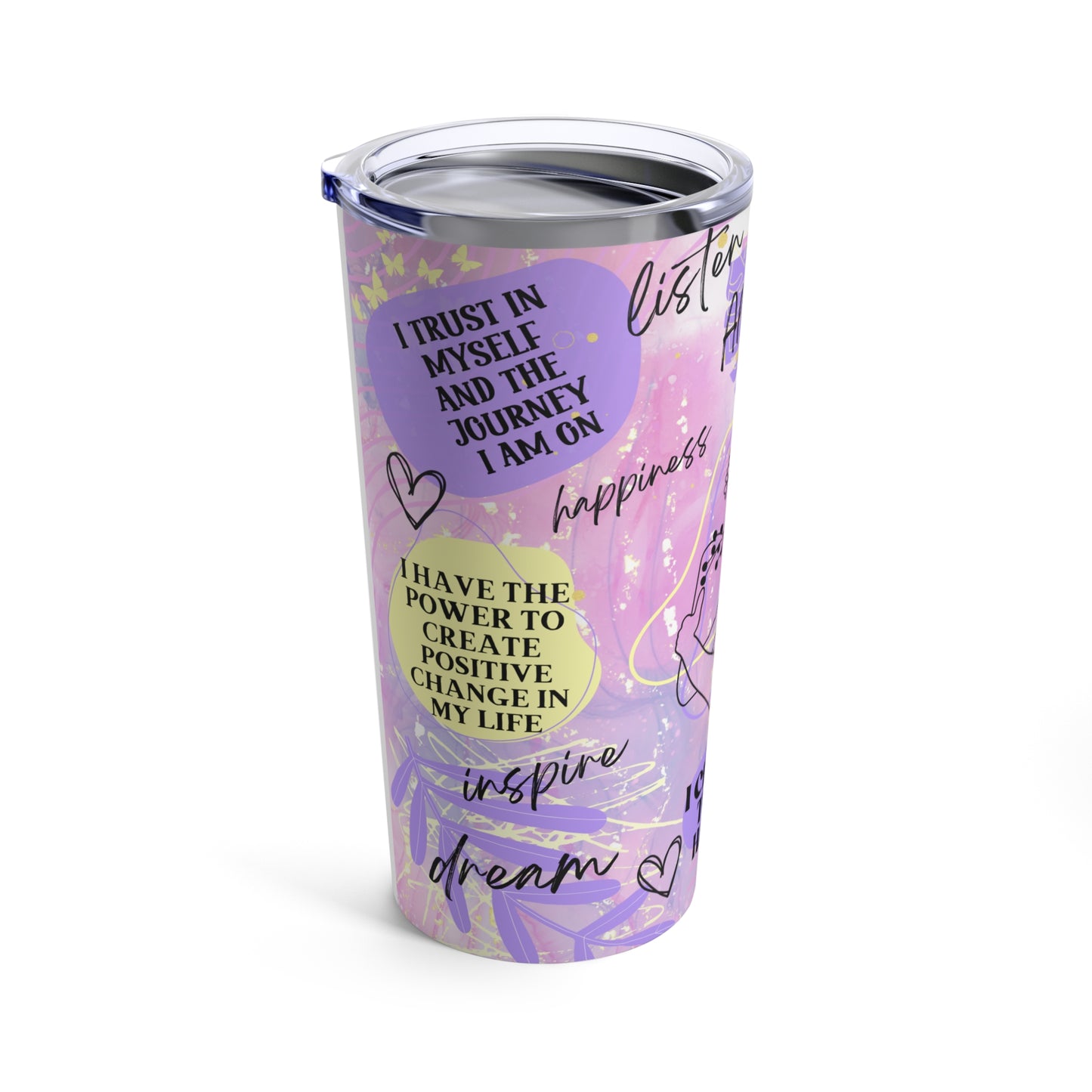 Stainless Steel Tumbler 20oz - ABSTRACT SELF LOVE -