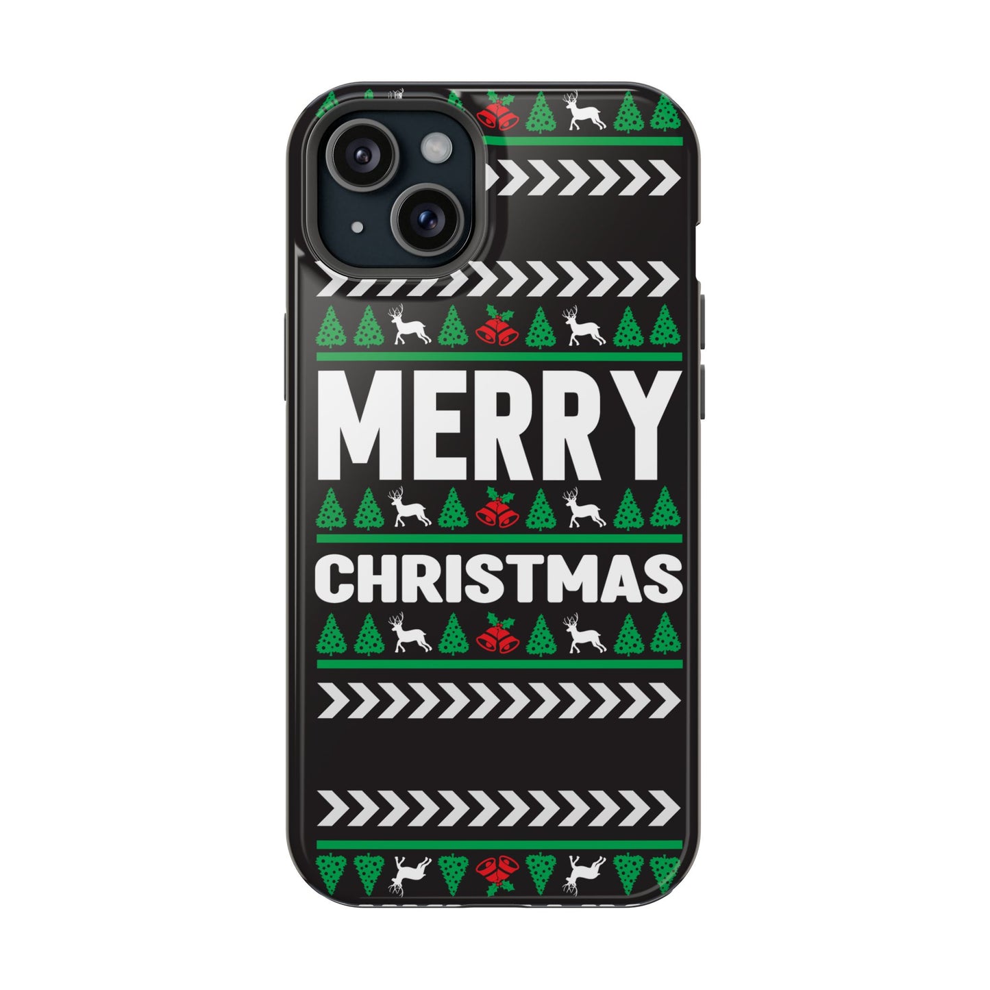 Christmas - Magnetic Tough Cases - Merry Christmas - Black & Green