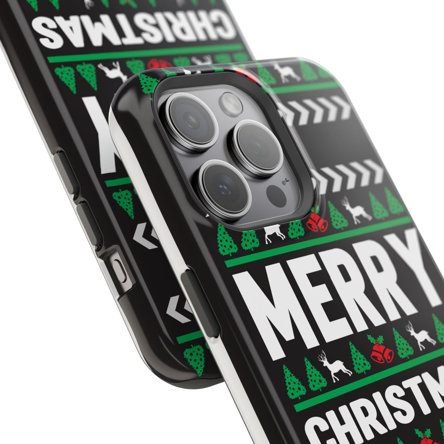 Christmas - Magnetic Tough Cases - Merry Christmas - Black & Green