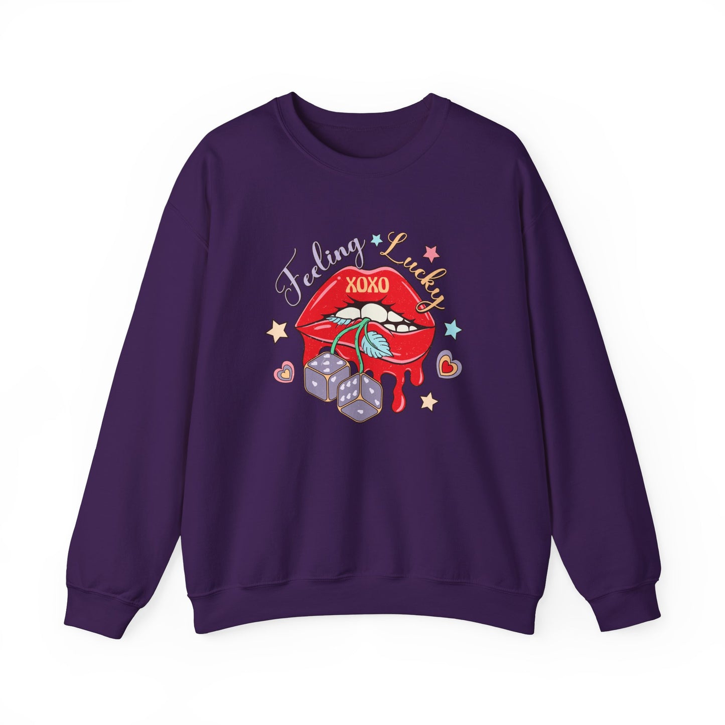 Valentine's - Unisex Heavy Blend™ Crewneck Sweatshirt - Feeling Lucky XOXO