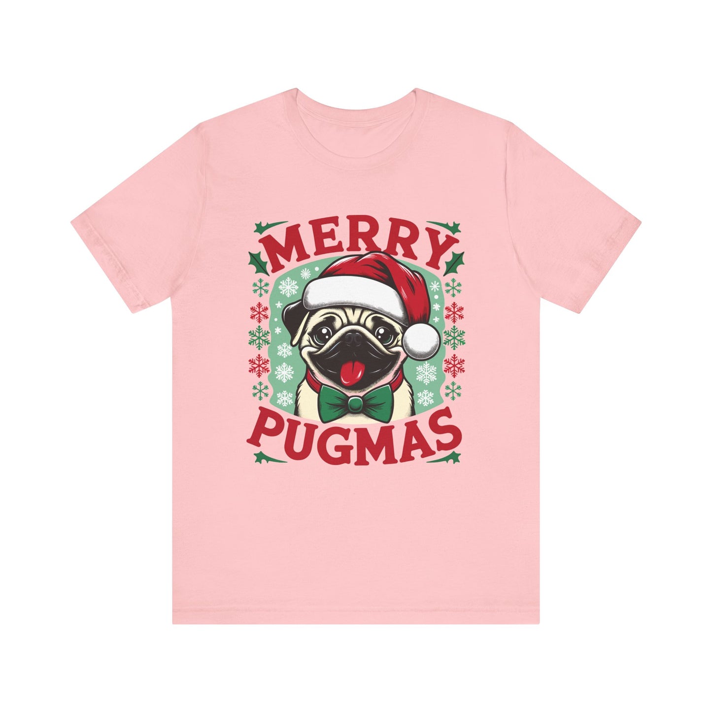 Christmas - Unisex Jersey Short Sleeve Tee - Merry Pugmas